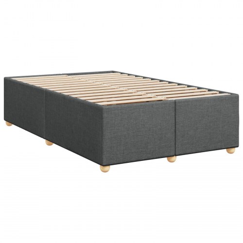 Boxmadras med topmadras og justerbar hovedgavl 120 x 190 cm - mørkegrå