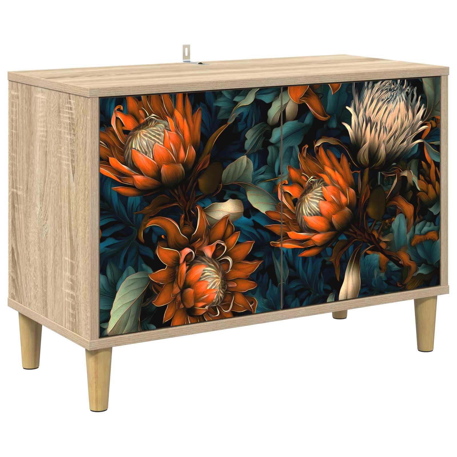 vidaXL TV-skab LOCHEM 69 x 33 x 50 cm Sonoma-eg Konstrueret træ