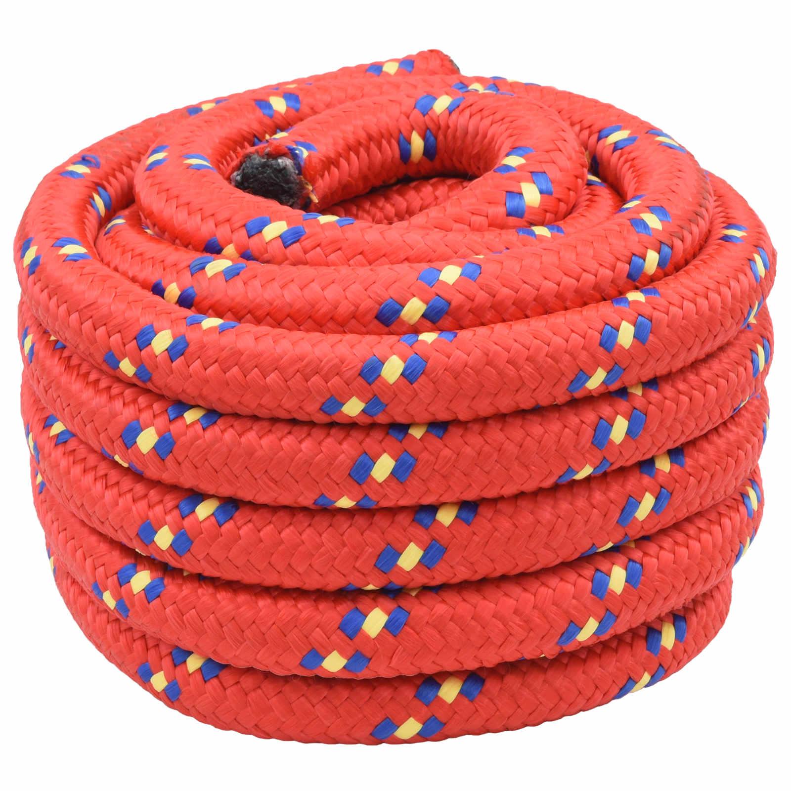 Bådsnor 5 mm 25 m rød polypropylenreb