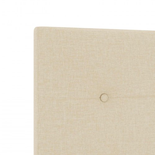 Ottomanseng med madras 120 x 190 cm - cremefarvet stof