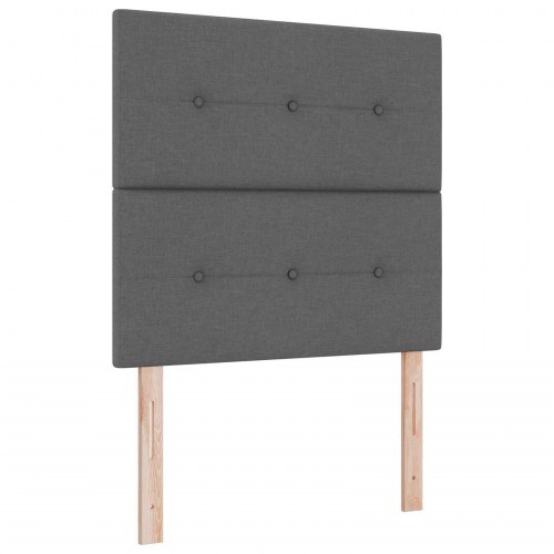 Ottoman seng med opbevaring, madras og LED - mørkegrå 80 x 200 cm