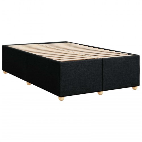 Boxspring seng med madras, topmadras og hovedgærde 120 x 190 cm - sort stof