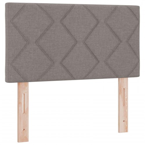 Boxspring seng med topmadras og justerbar hovedgavl 80 x 200 cm gråbrun stof