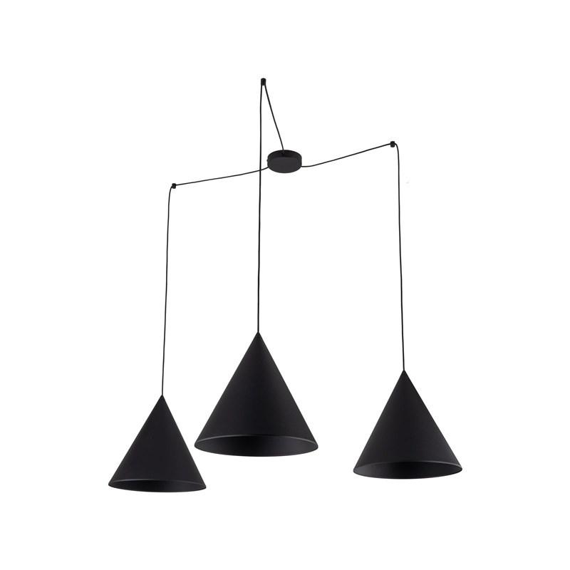 TK Lighting Cono pendellampe E27 3 x 15 W - sort