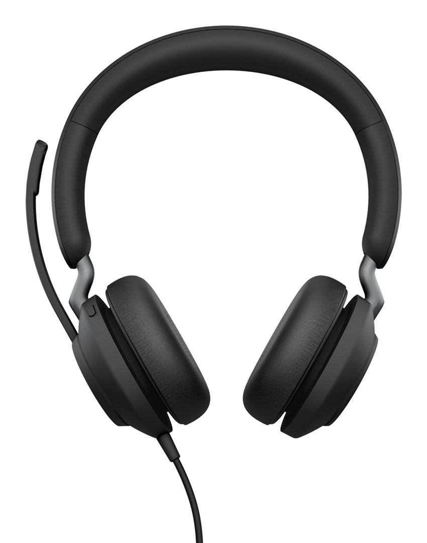 Jabra Evolve2 40 SE Headset - USB-A, USB-C, Microsoft Teams - Sort