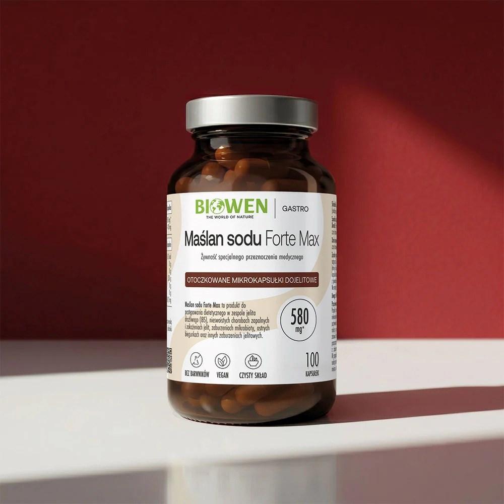 Biowen Natriumbutyrat 580 mg kosttilskud 100 kapsler