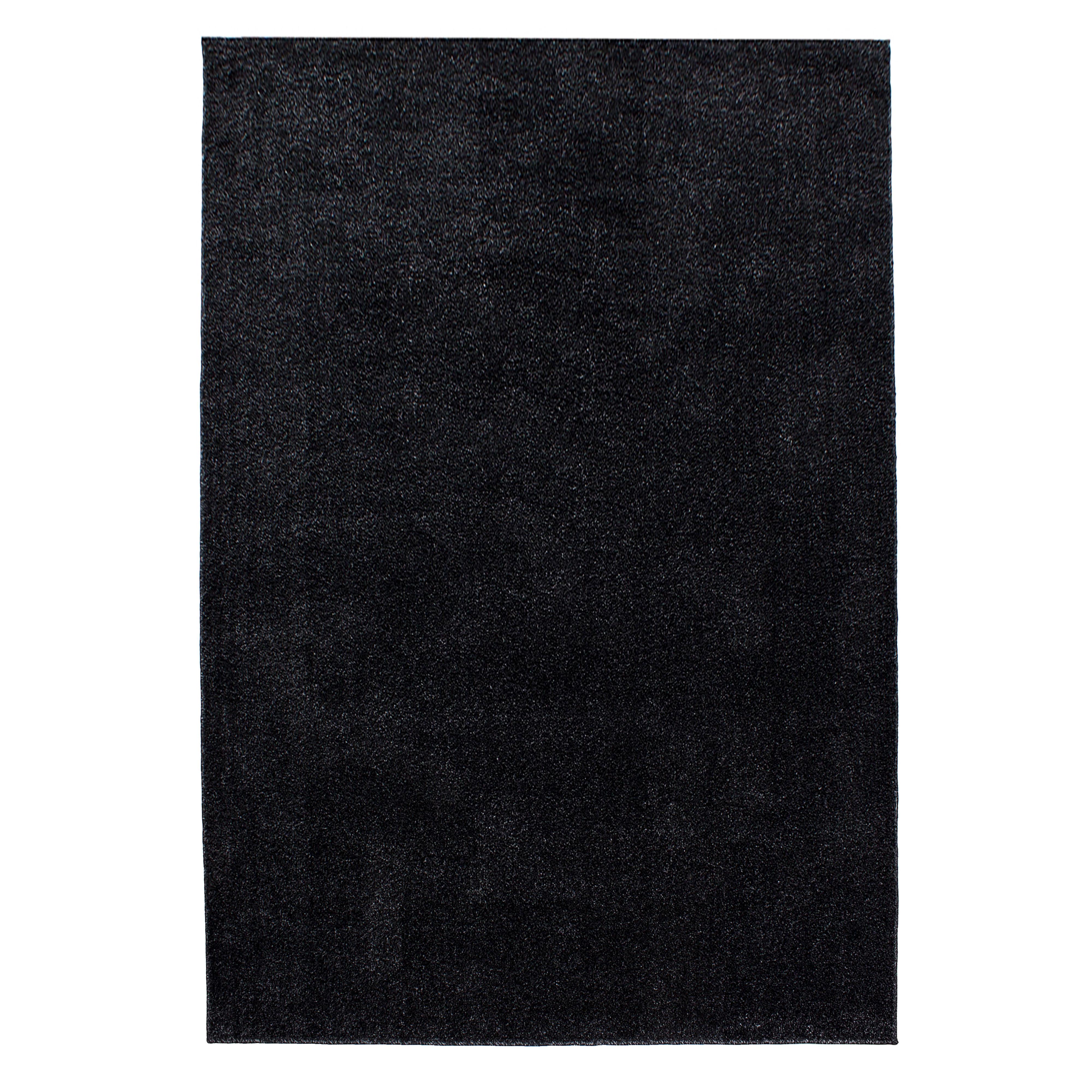 ATA Unicolor antracit kortluvet tæppe rektangel - 200 x 290 cm