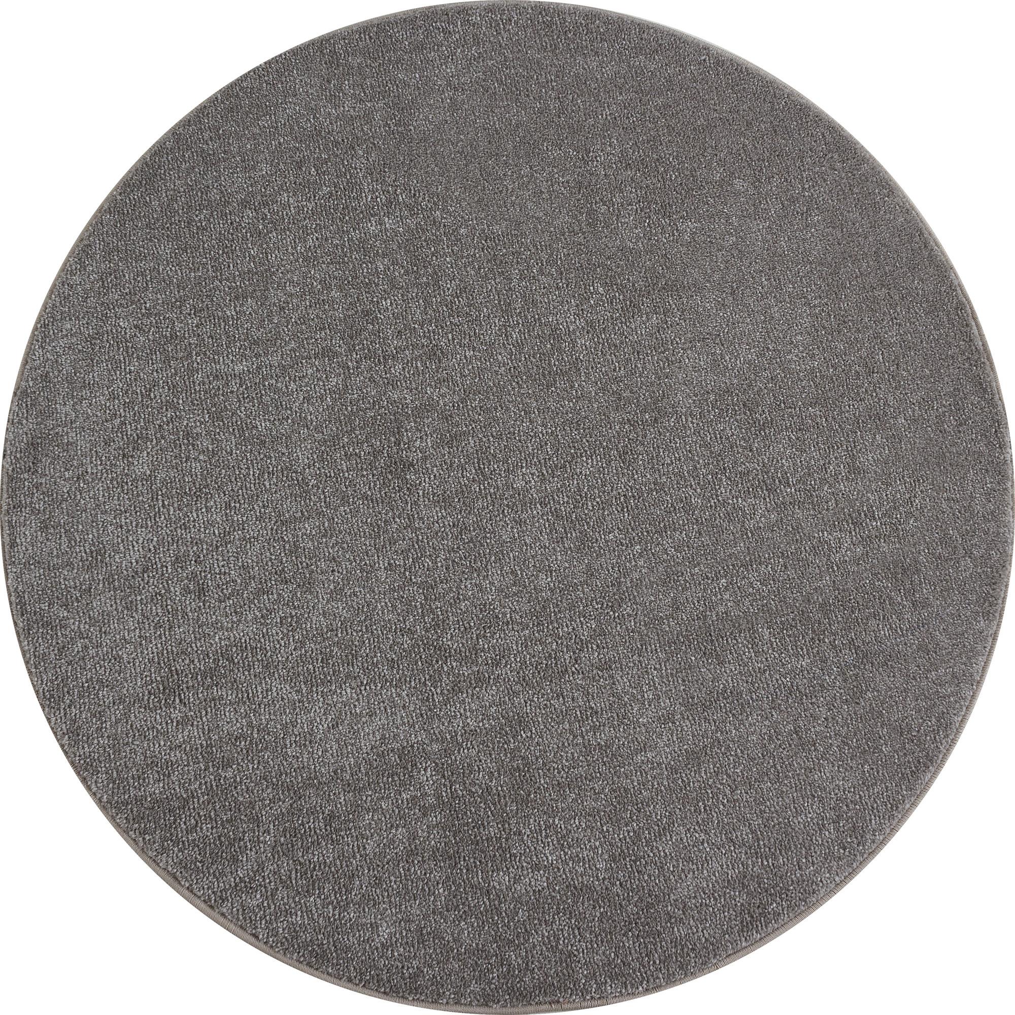 ATA Unicolor beige rundt kortluvet tæppe 160 x 160 cm - 160 x 160 cm