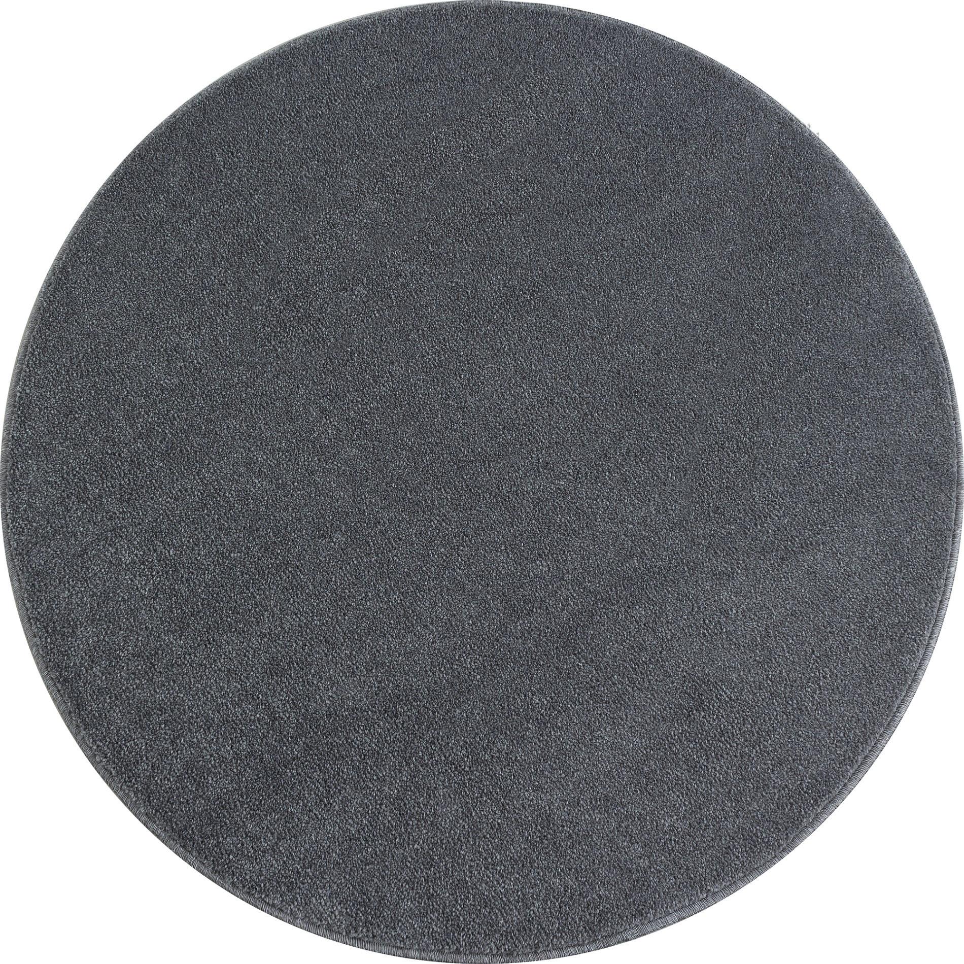 Rundt kortluvet tæppe Unicolor lysegrå - 120 x 120 cm