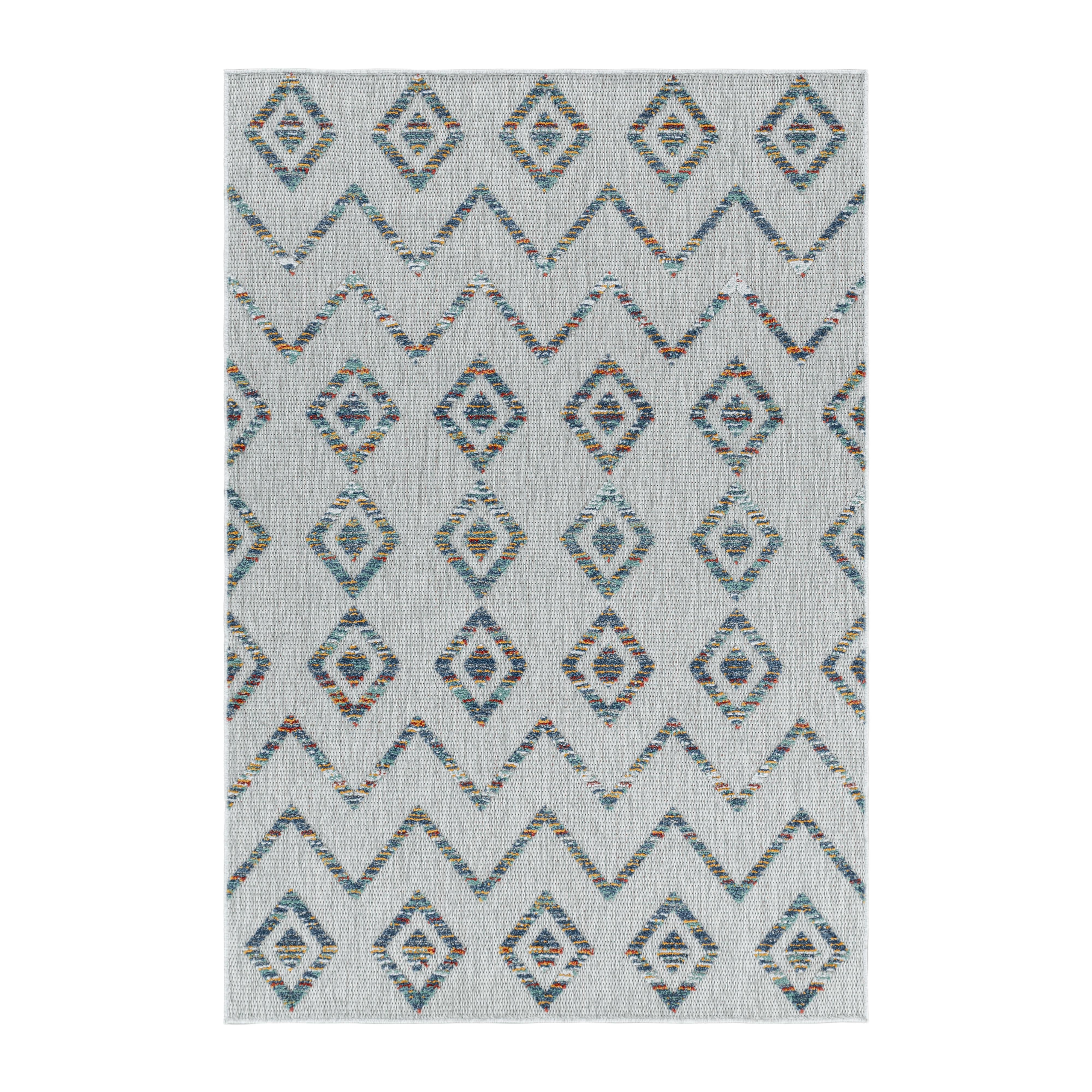 BAHAMA Boho udendørstæppe rektangel - multi - 140 x 200 cm