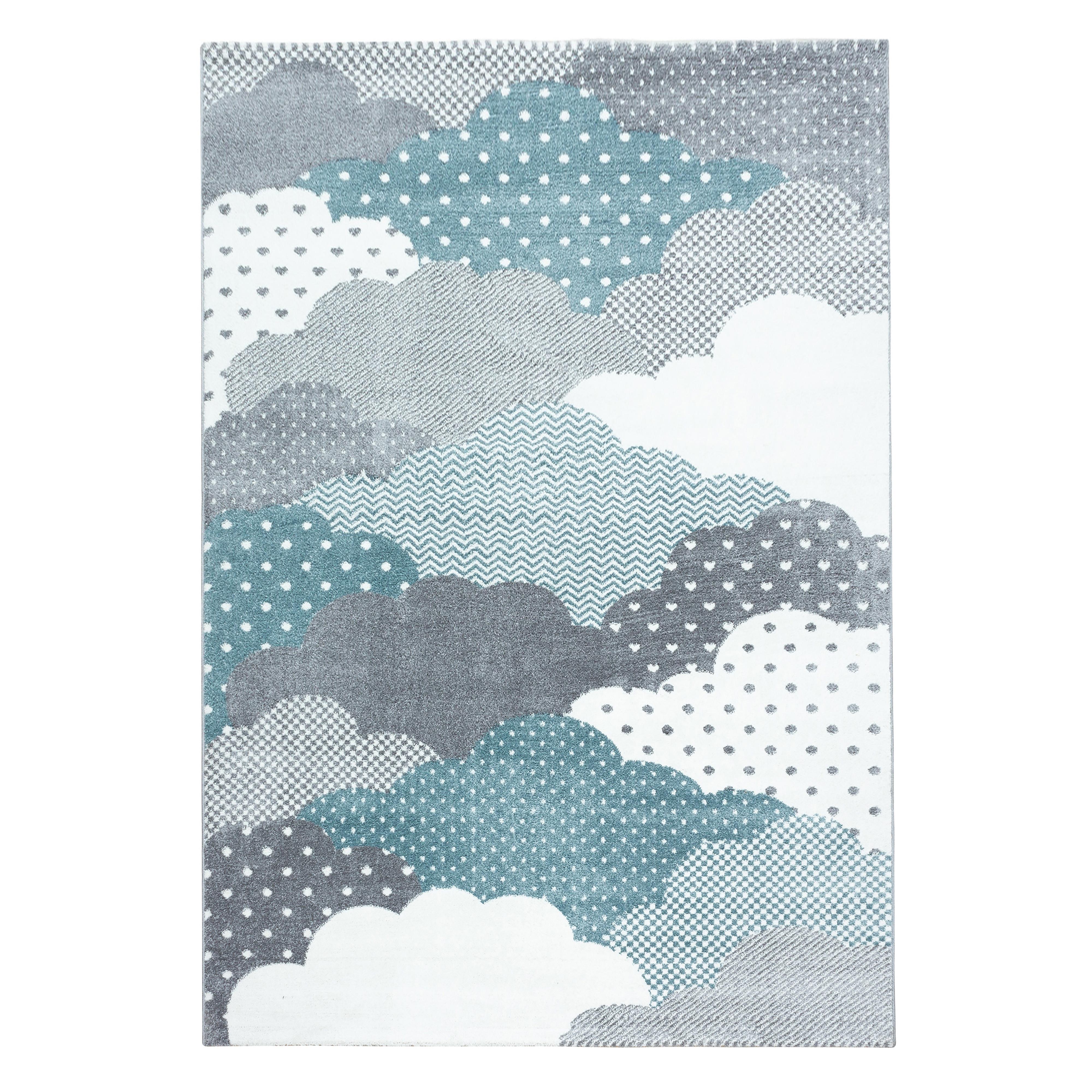 BAMBI Wolken blå børnetæppe løber 80 x 150 cm - 80 x 150 cm