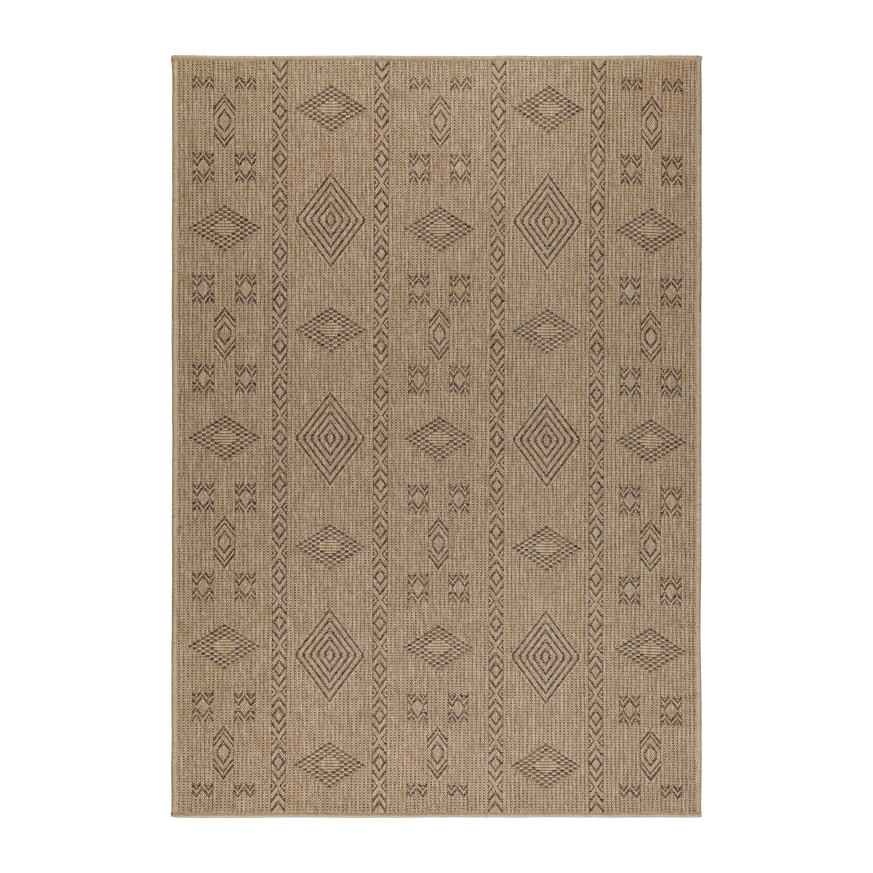 DHAKA Vintage udendørs tæppe sort rektangulært - 120 x 170 cm