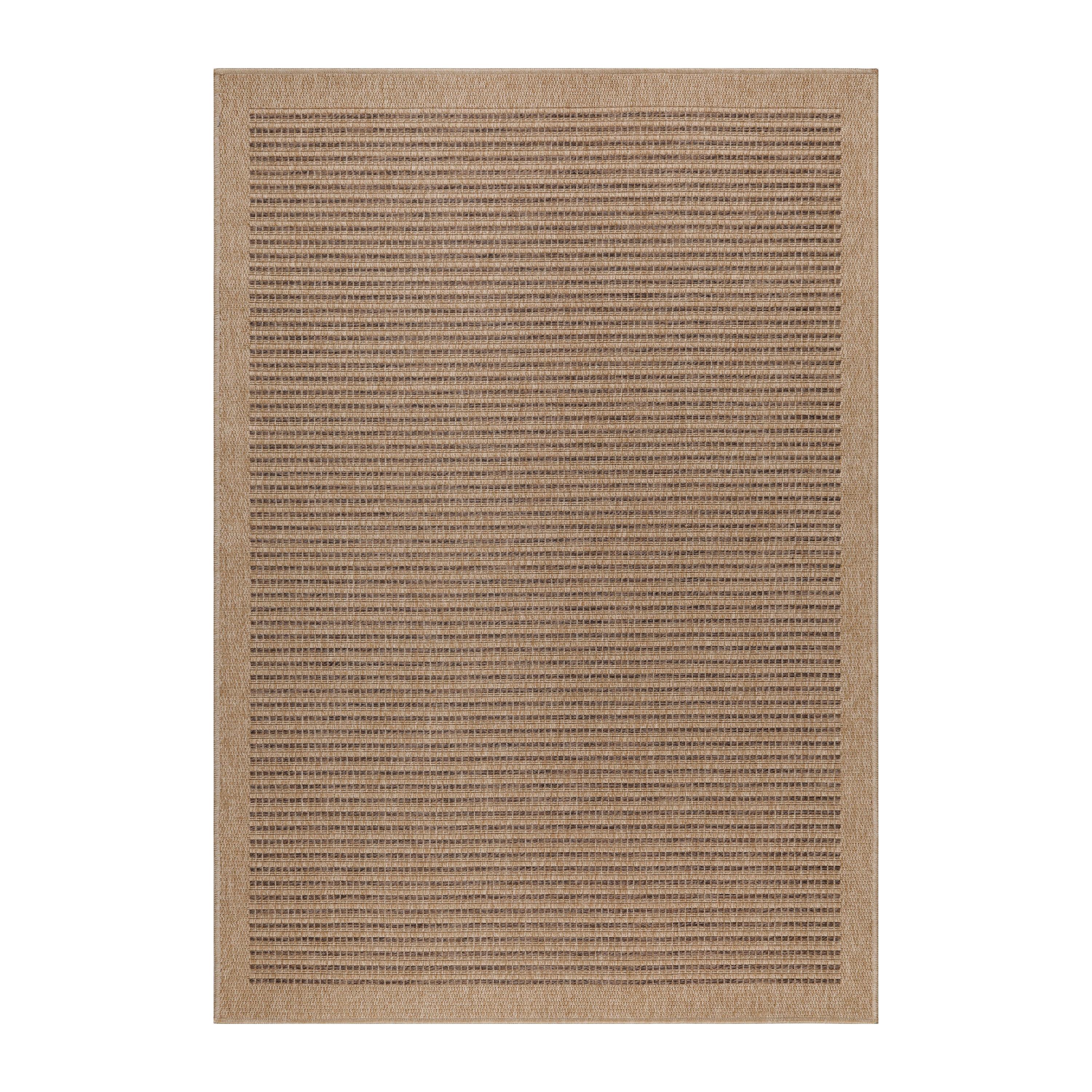 DHAKA Vintage sort rektangulært udendørs tæppe - 120 x 170 cm