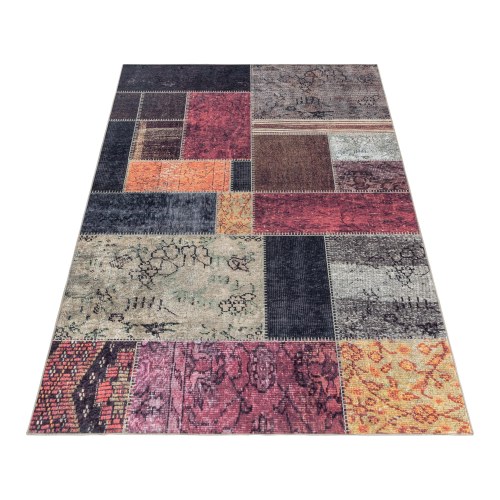Vaskbart tæppe FIESTA Patchwork MULTI - rektangel