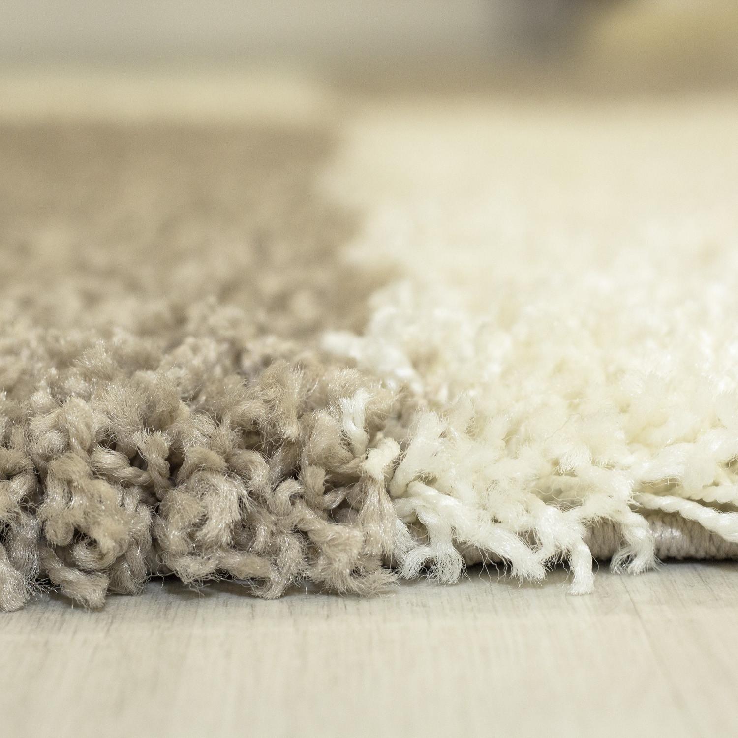 Gala Shaggy Tæppeløber Ternet - Beige - 80x250 (Løber)