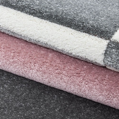 HAWAII Karo pink rektangulært kortluvet tæppe