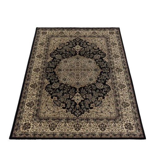 KASHMIR orientalsk løber tæppe 80 x 150 cm - sort