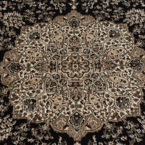KASHMIR orientalsk løber tæppe 80 x 150 cm - sort