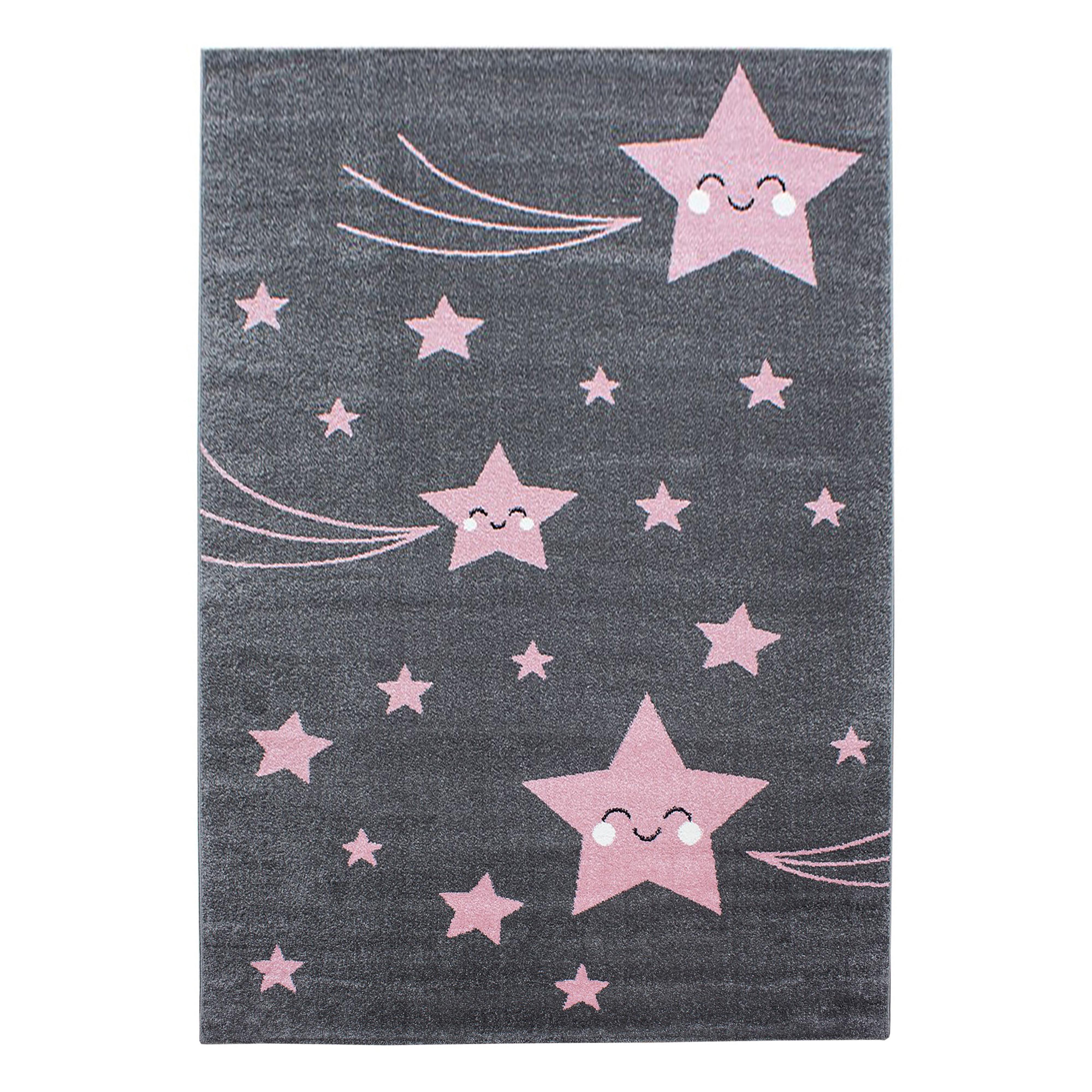 KIDS Sterne Pink børnetæppe rektangel - 160 x 230 cm