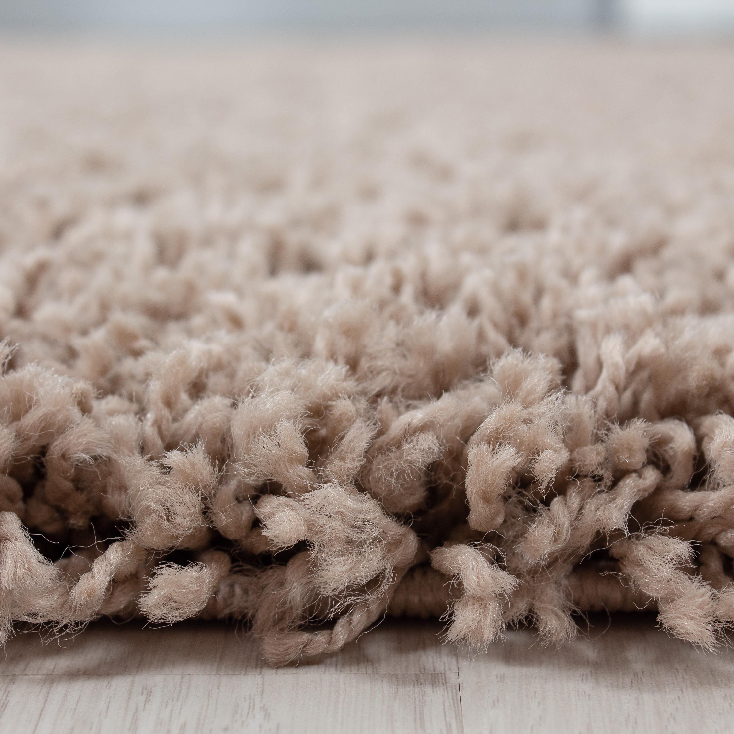 Life Shaggy Tæppeløber Ensfarvet - Beige - 80x250 (Løber)