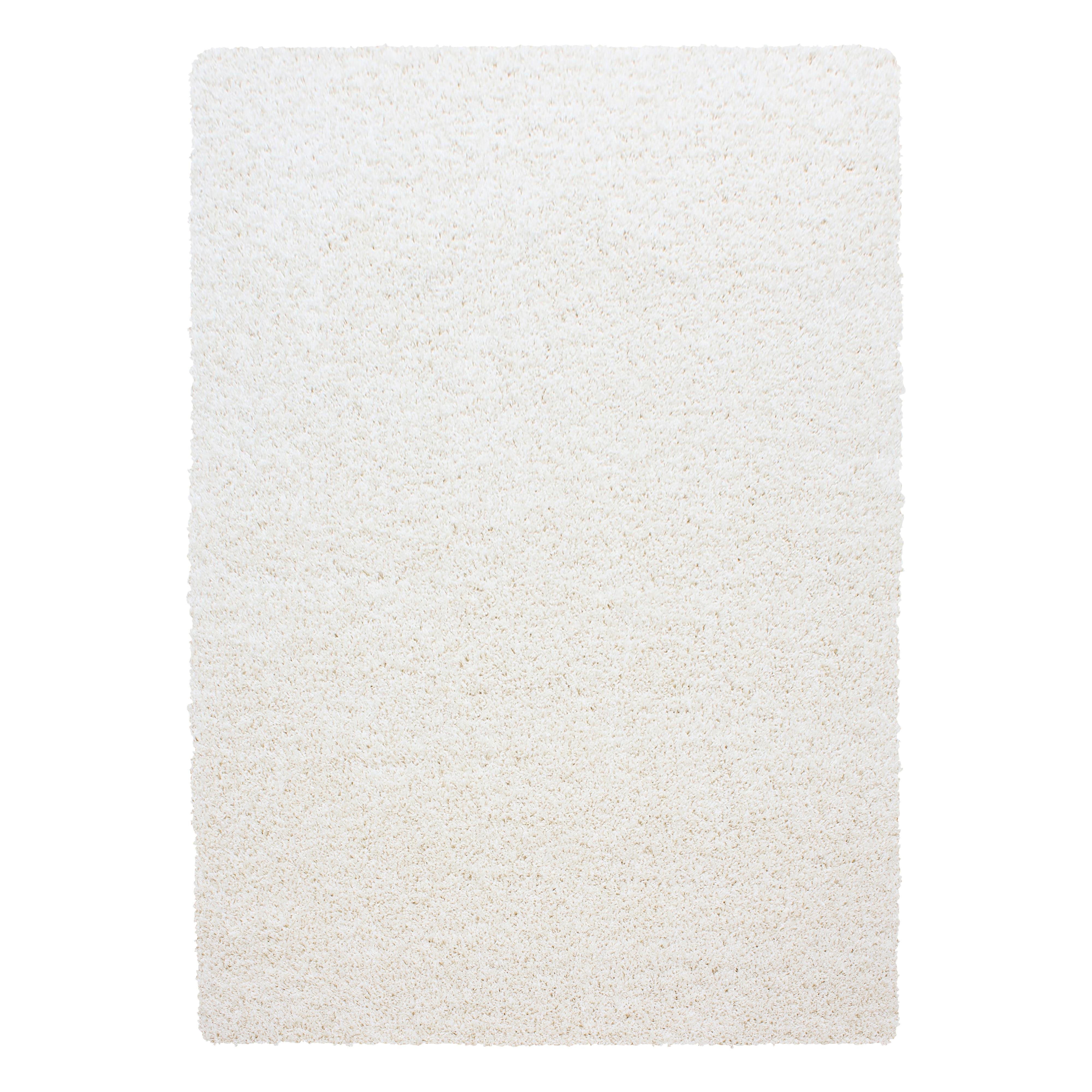 LIFE Unicolor creme shaggy tæppe rektangel - 200 x 290 cm