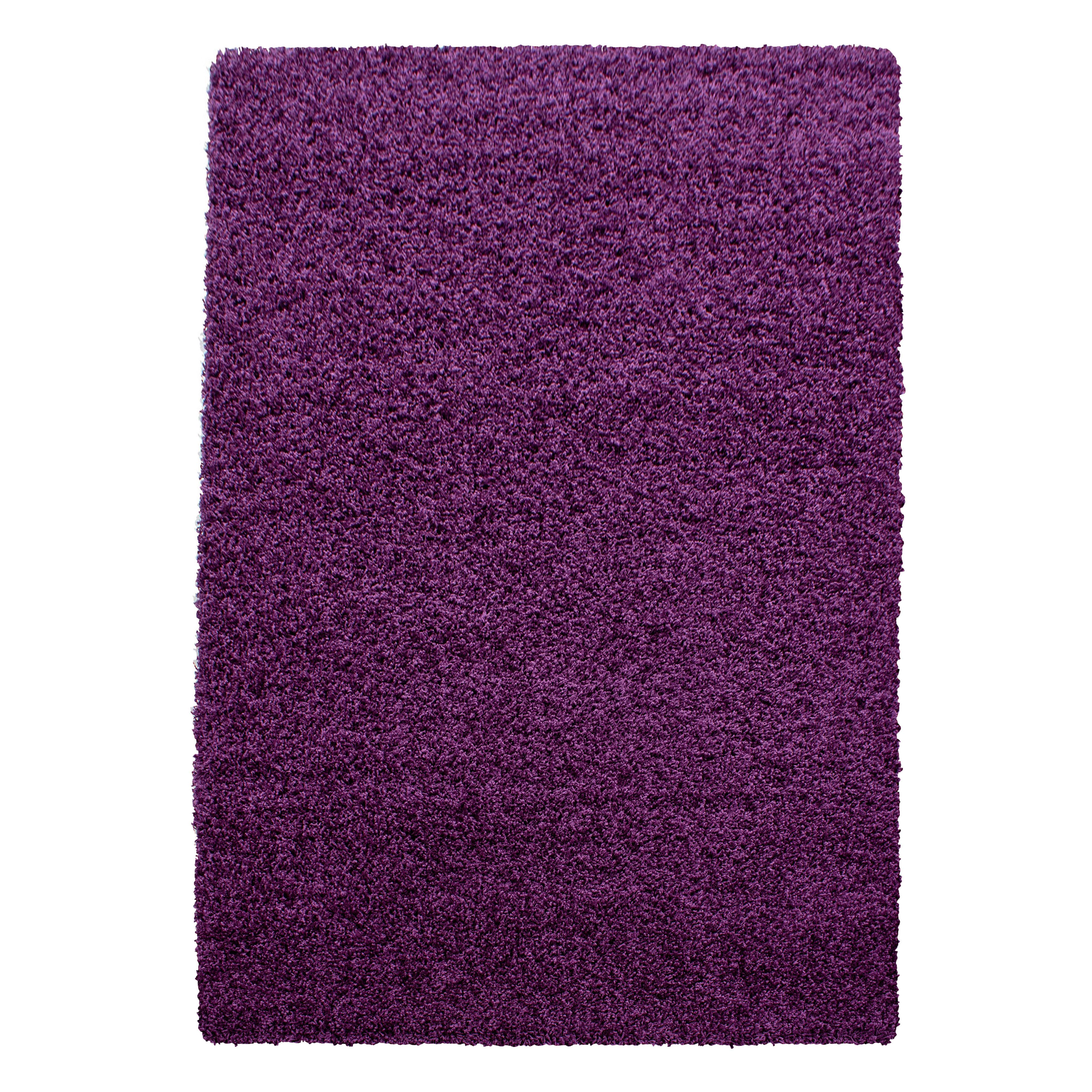 Life Shaggy Tæppeløber Ensfarvet - Lilla - 100x200 (Løber)