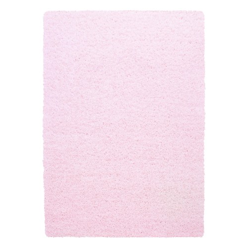LIFE Unicolor pink shaggy tæppe rektangel