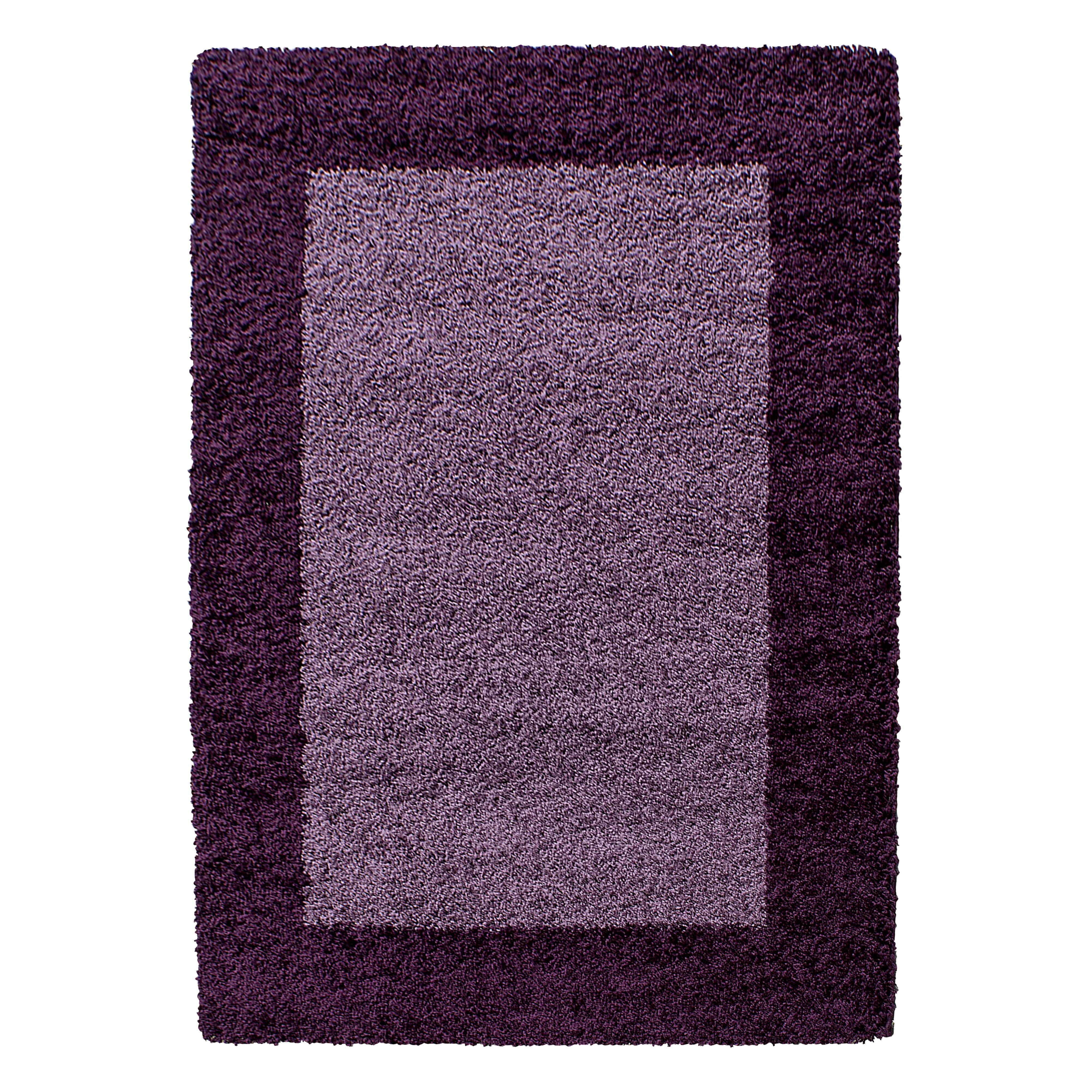 LIFE Bordüre violet rektangulært shaggy gulvtæppe - 300 x 400 cm