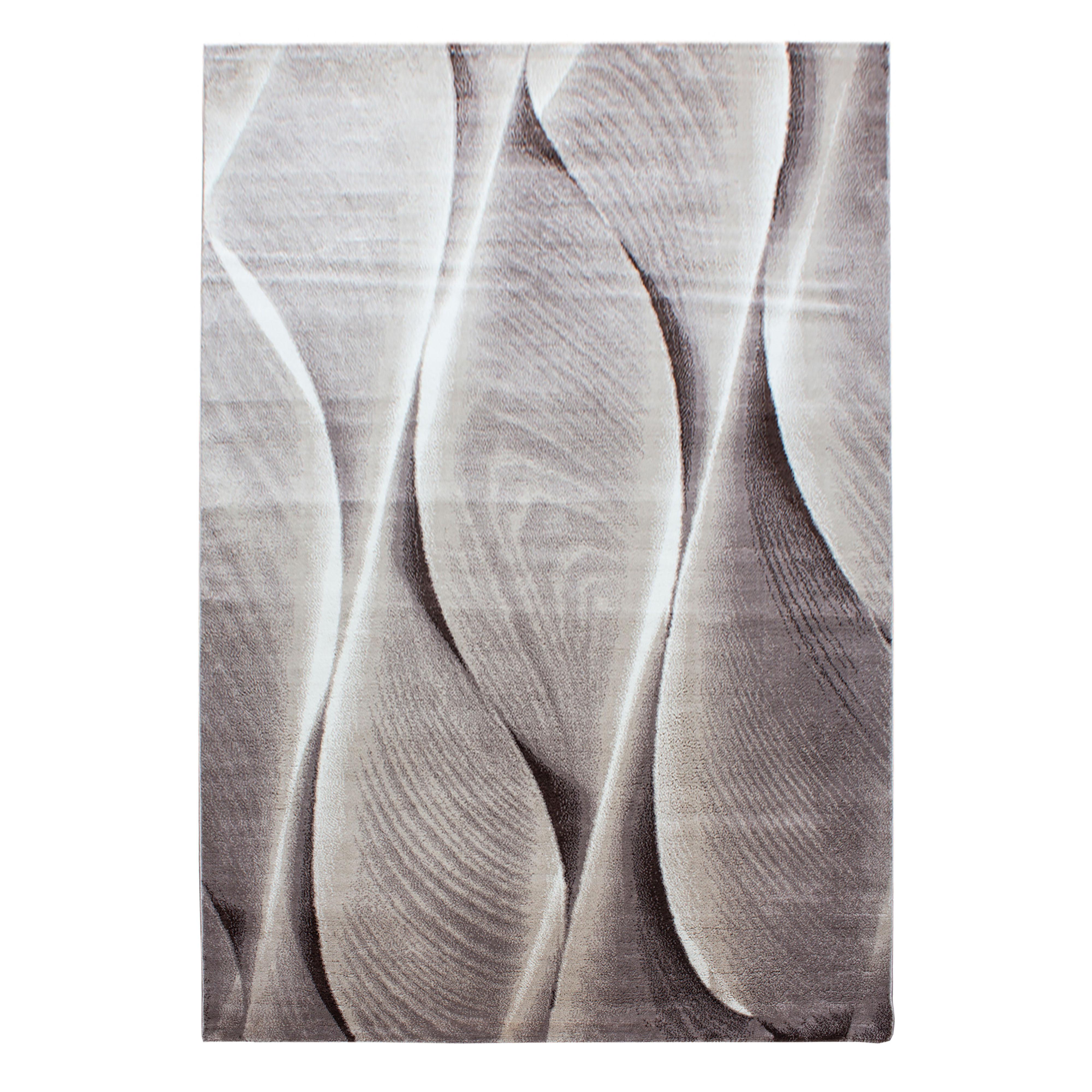 PARMA Ombre brun rektangulært kortluvet tæppe - 160 x 230 cm
