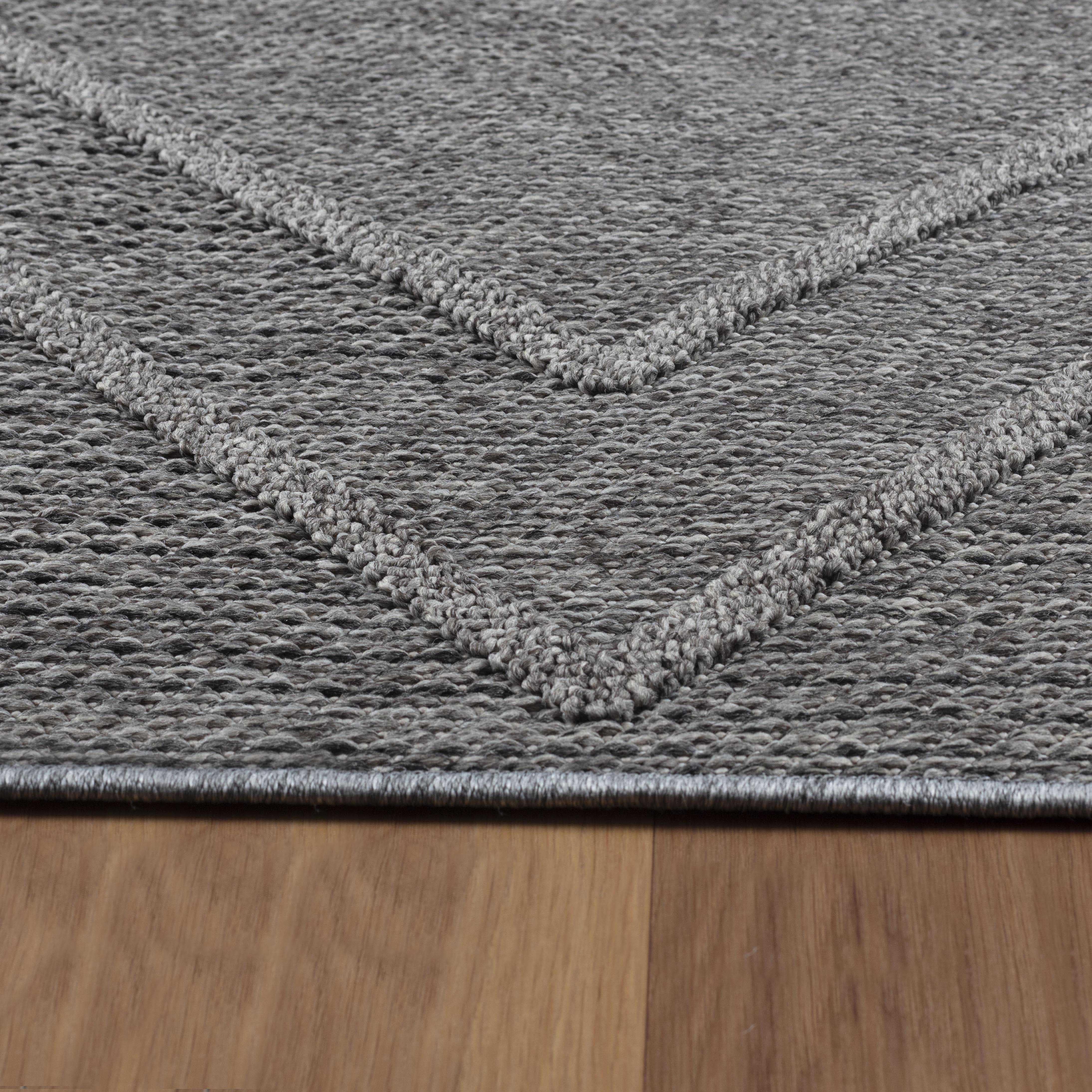 PATARA Boho grå udendørs tæppe løber - 80 x 250 cm