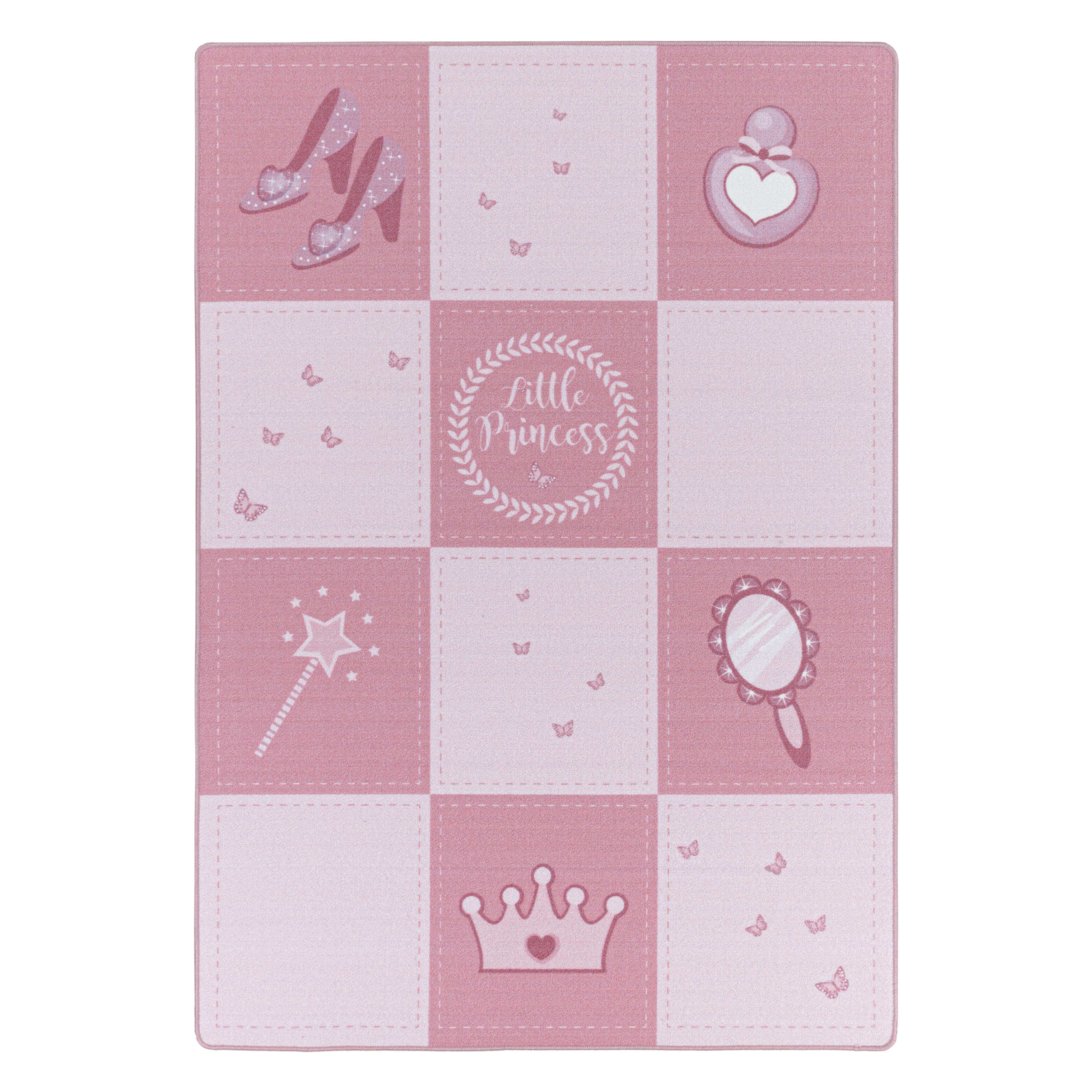 PLAY Prinzessin pink børnetæppe løber 80 x 120 cm - 80 x 120 cm