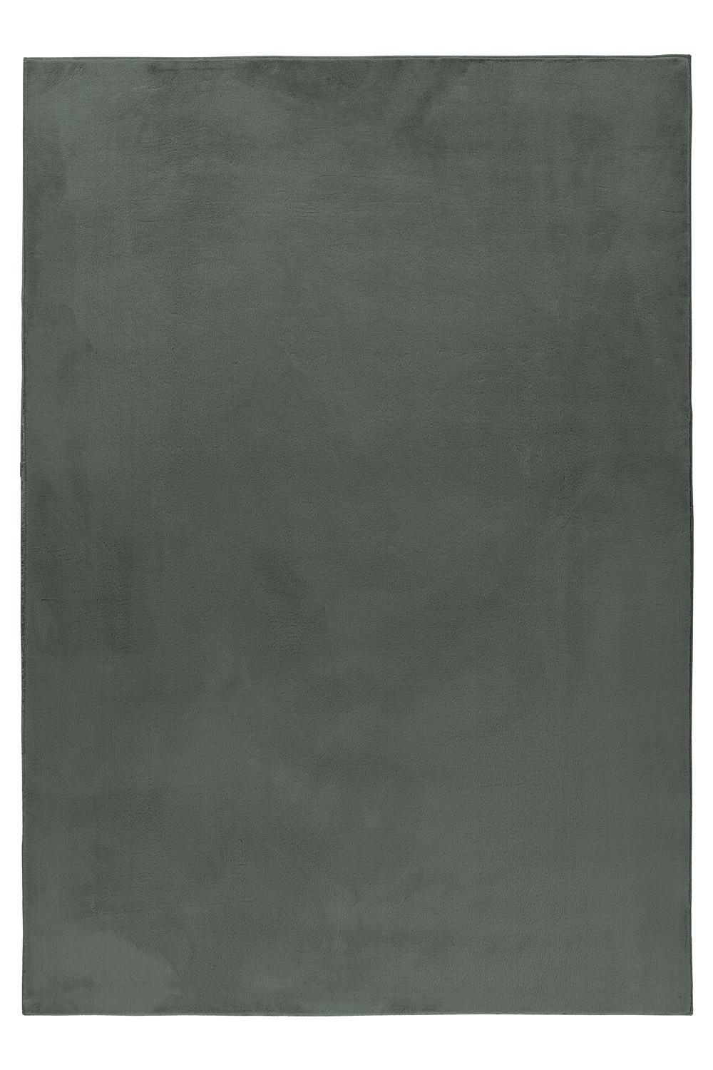 Pouffy Shaggy Tæppeløber Ensfarvet - Grøn - 80x150 (Løber)