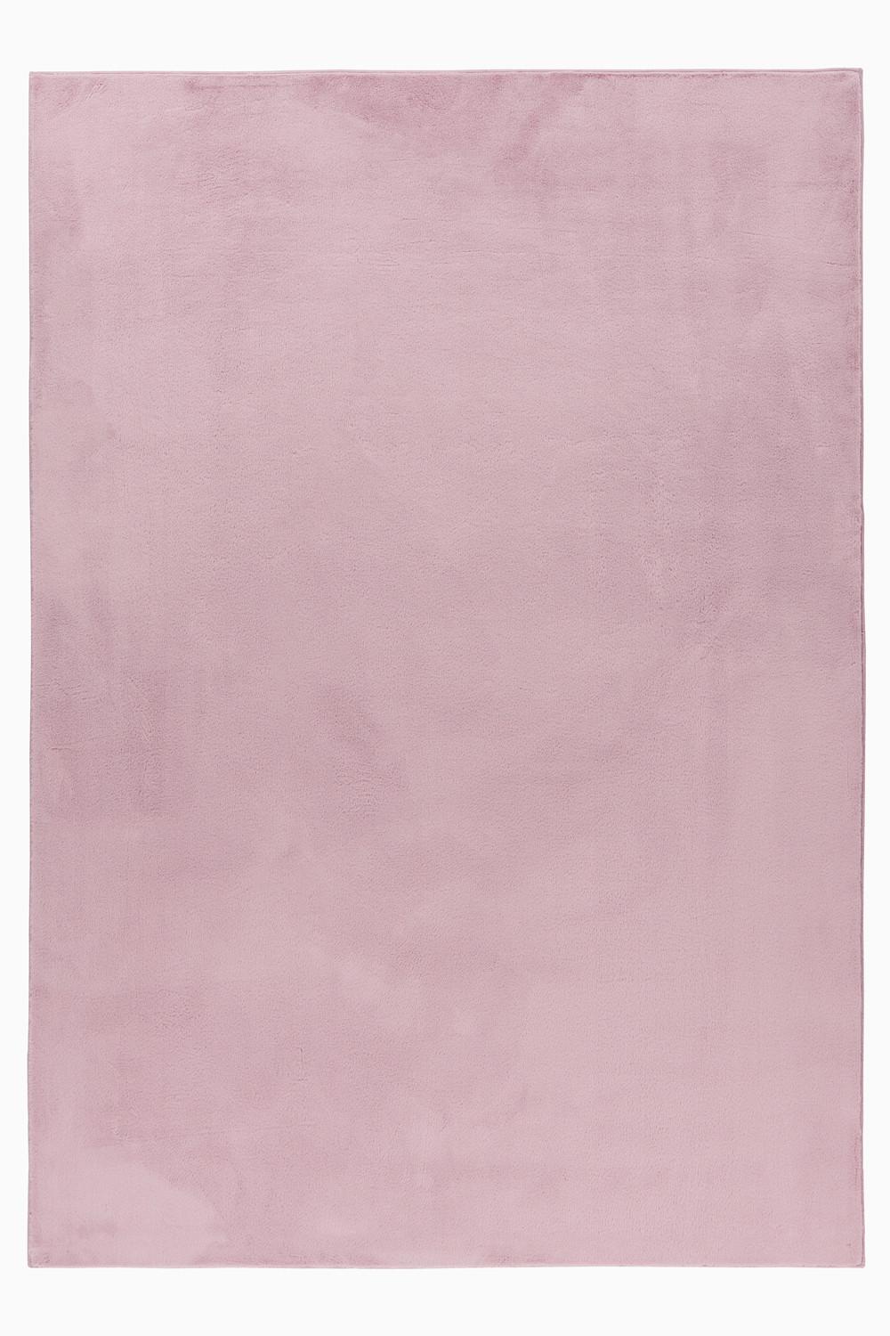 Pouffy Shaggy Tæppeløber Ensfarvet - Rosa - 80x150 (Løber)