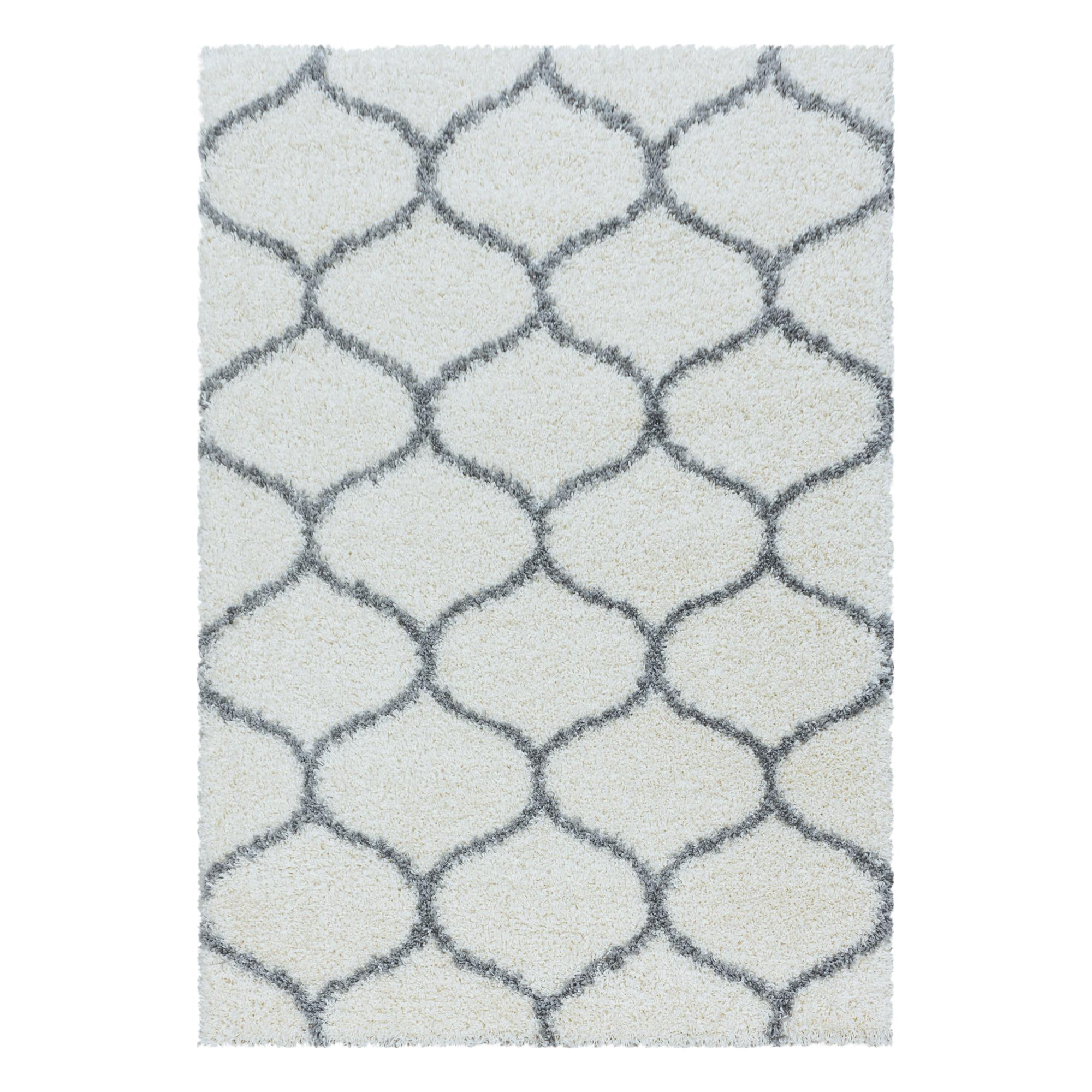 SALSA shaggy gulvtæppe creme 240 x 340 cm - 240 x 340 cm