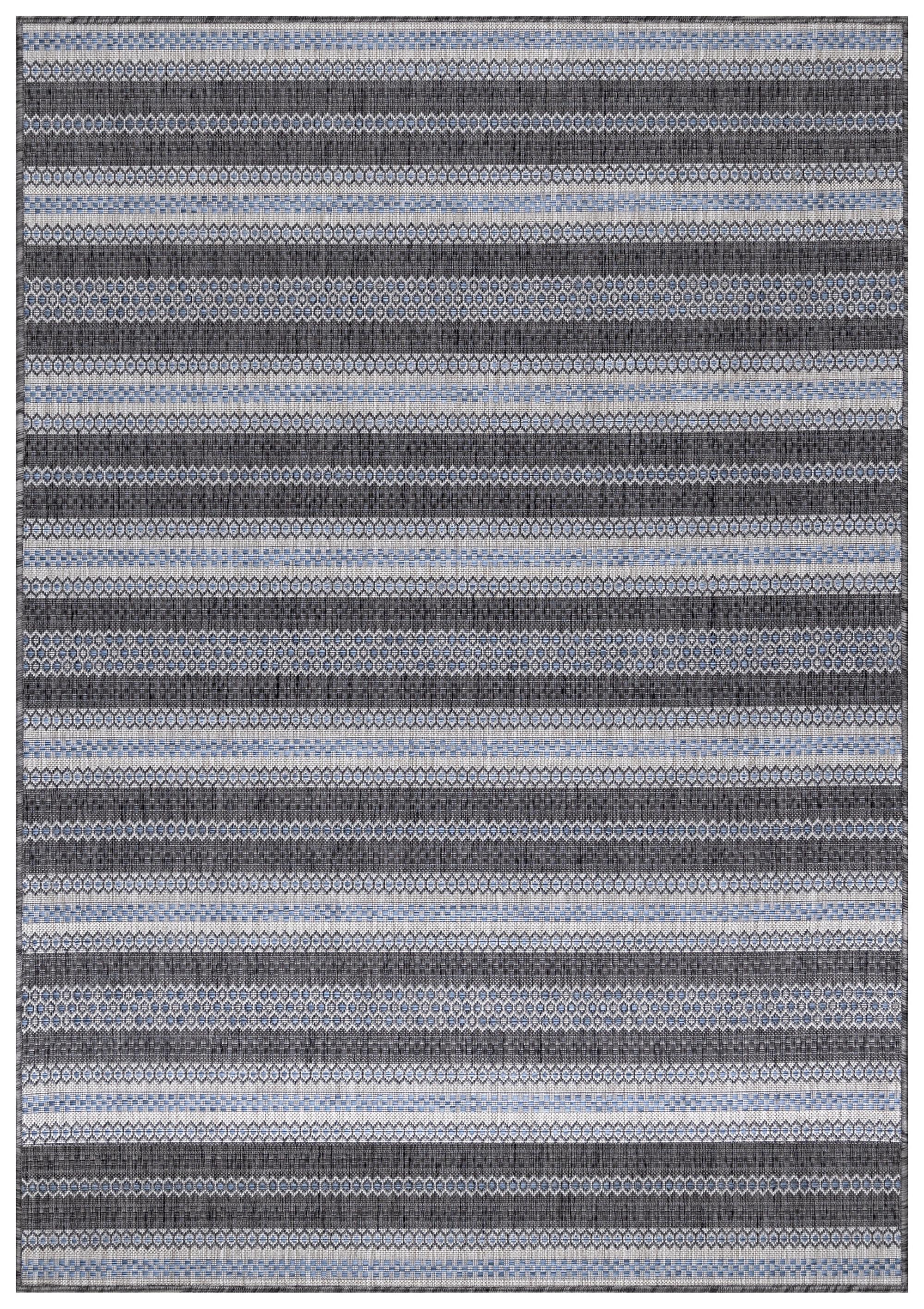 SUNNY Vintage sort rektangulært udendørs tæppe 120 x 170 cm - 120 x 170 cm
