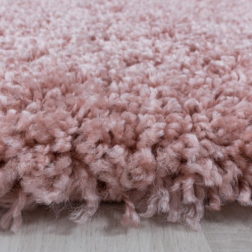 SYDNEY unicolor shaggy tæppe rosa rektangulært