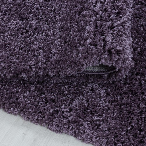 SYDNEY unicolor shaggy tæppe rektangel - violet