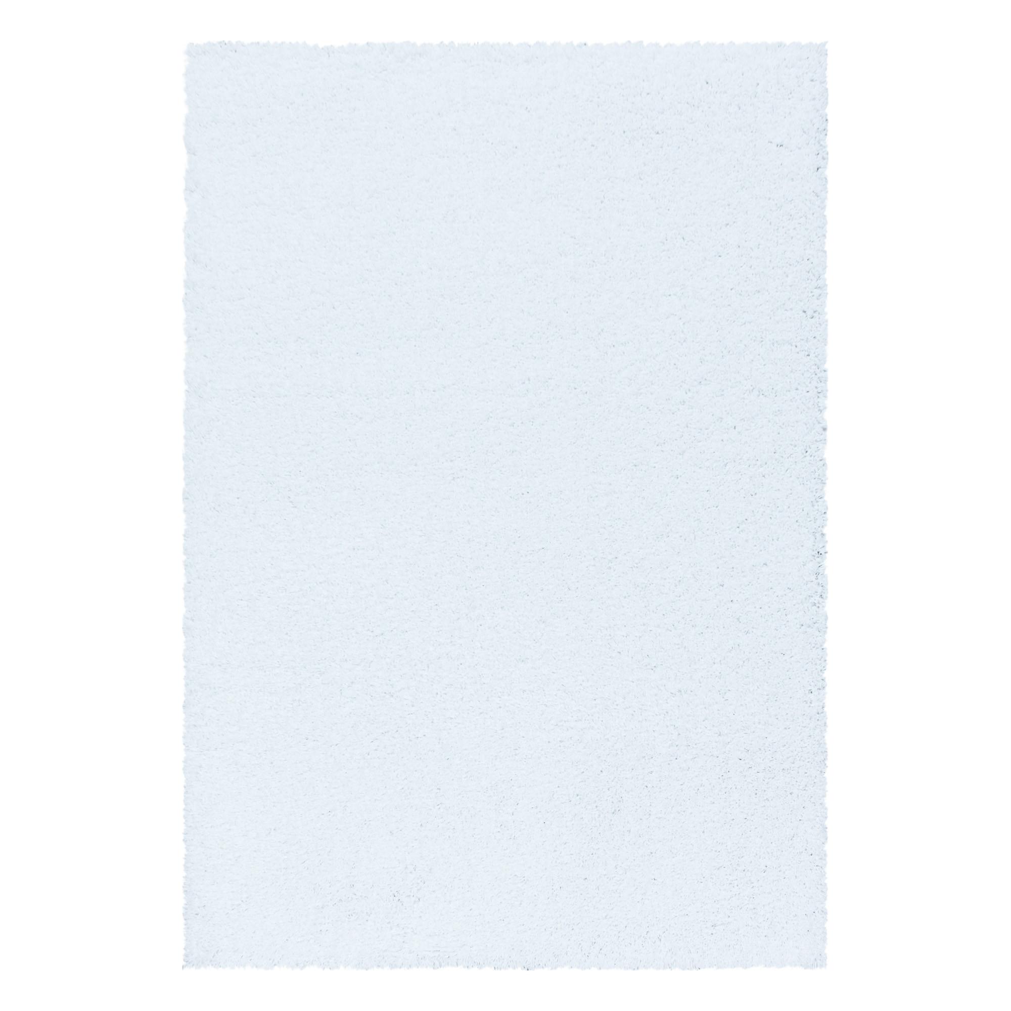 SYDNEY unicolor shaggy tæppe - hvid, rektangulært - 200 x 290 cm