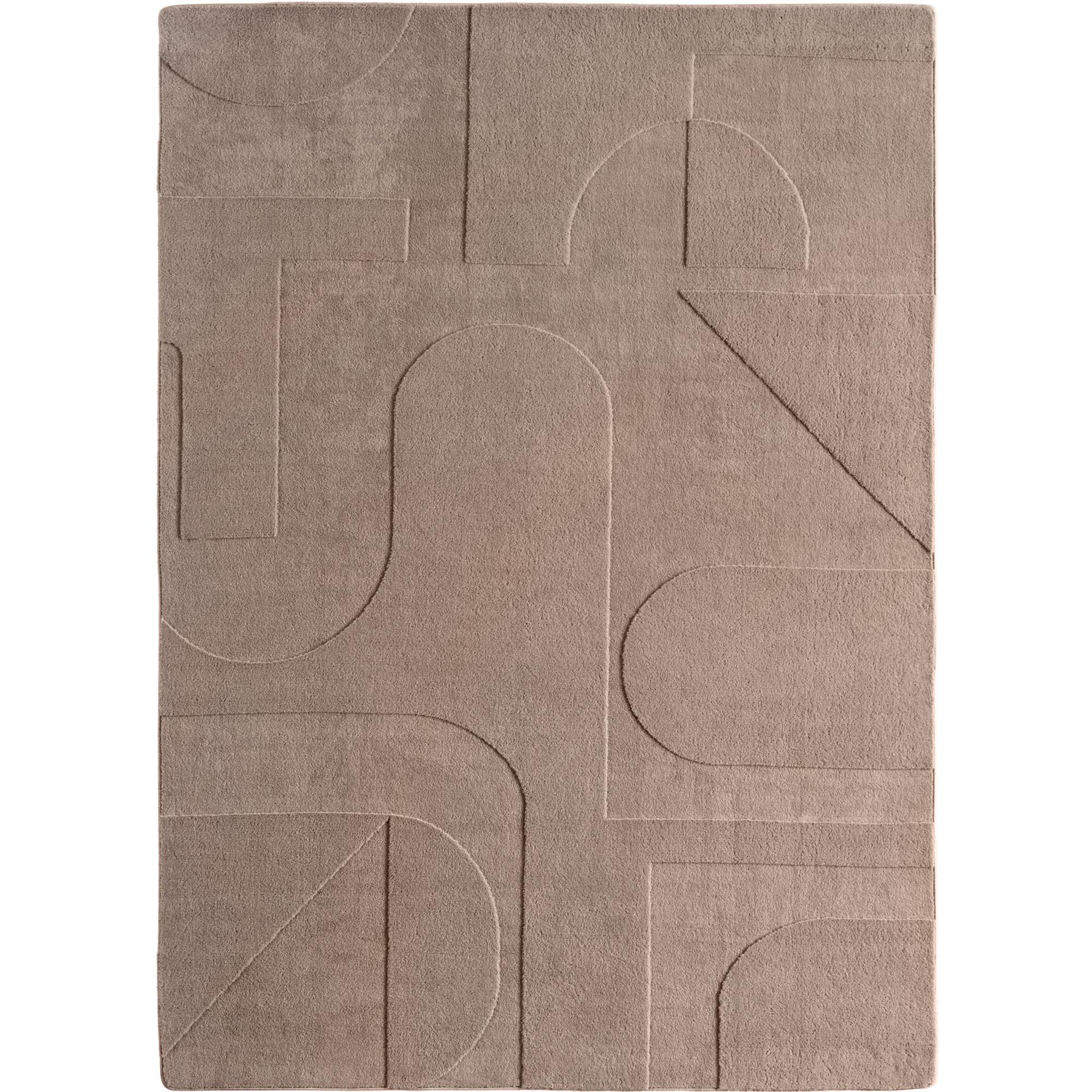 POMPEI skandinavisk beige løber i kort luv - 80 x 150 cm