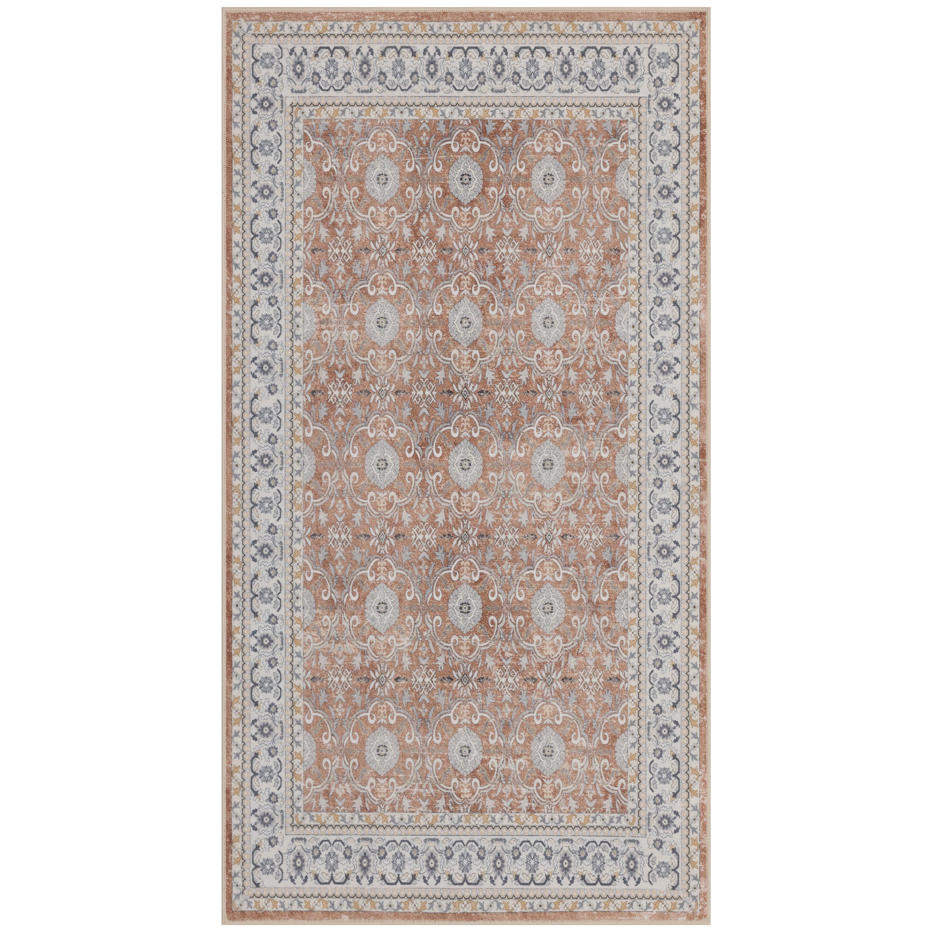 INKA Vintage-Oriental TERRA løber kortluvet tæppe vaskbart - 80 x 150 cm