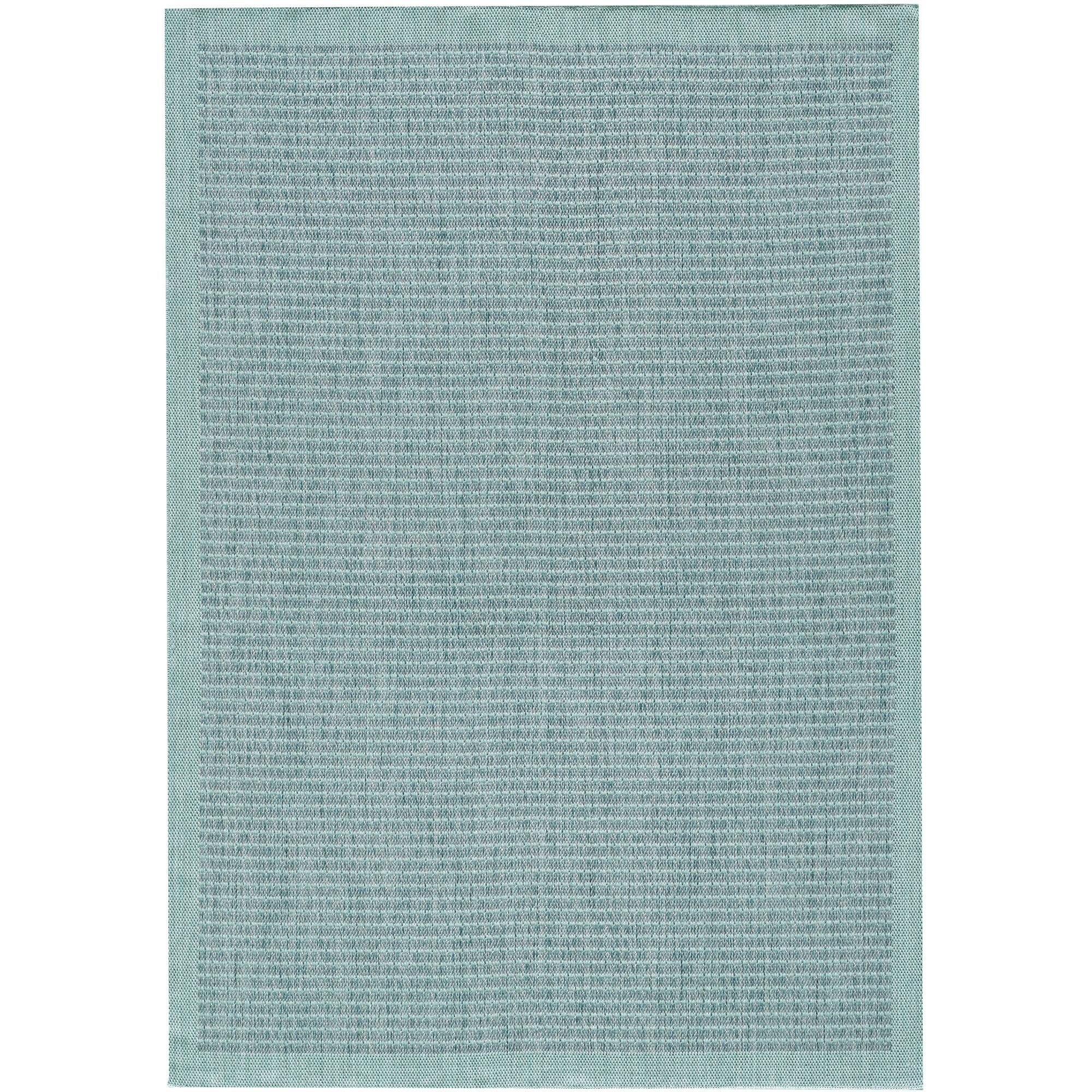 GIZA Unicolor blå rundt udendørs tæppe - 120 x 120 cm