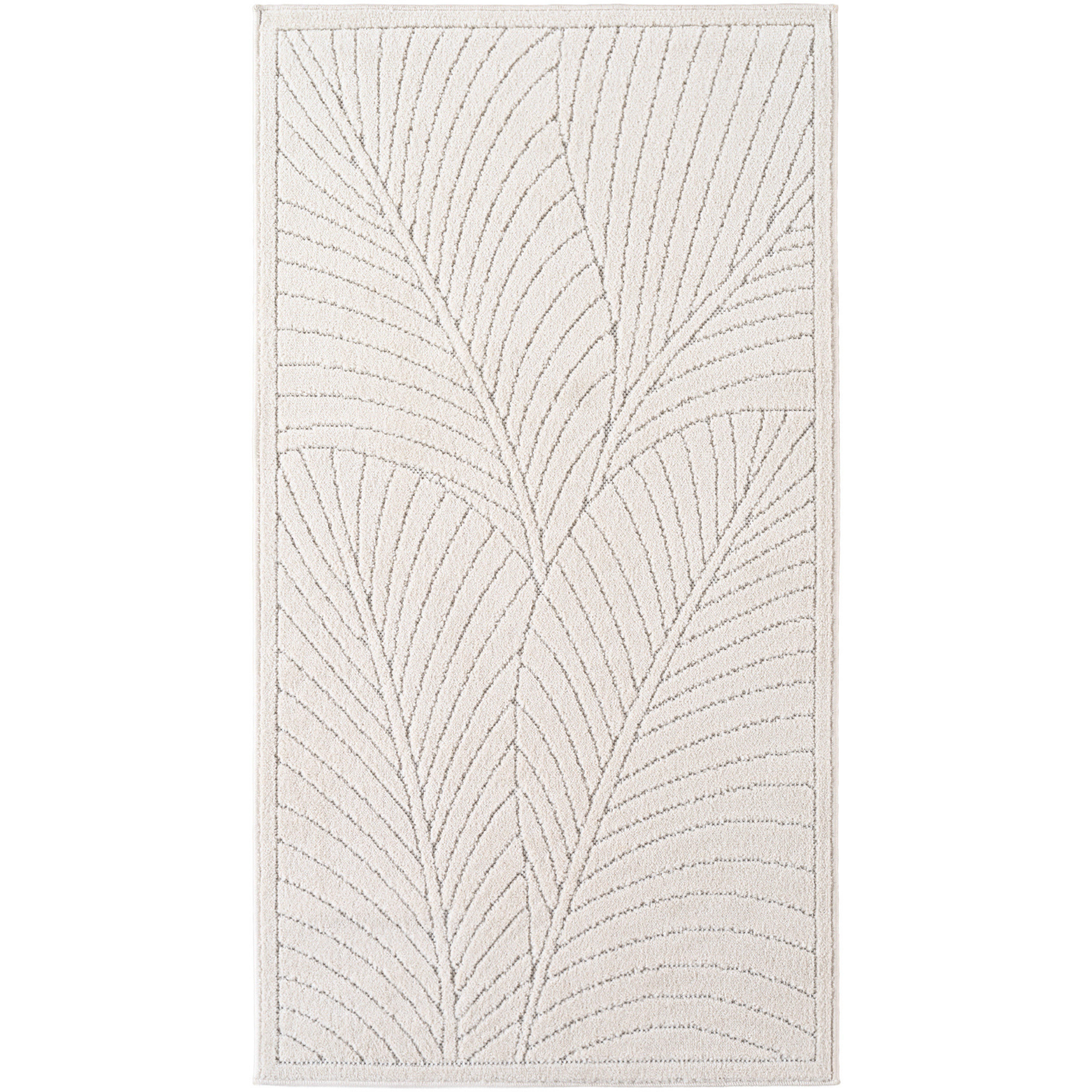NOVA creme løber med skandinavisk 3D-design til inde og ude - 80 x 150 cm