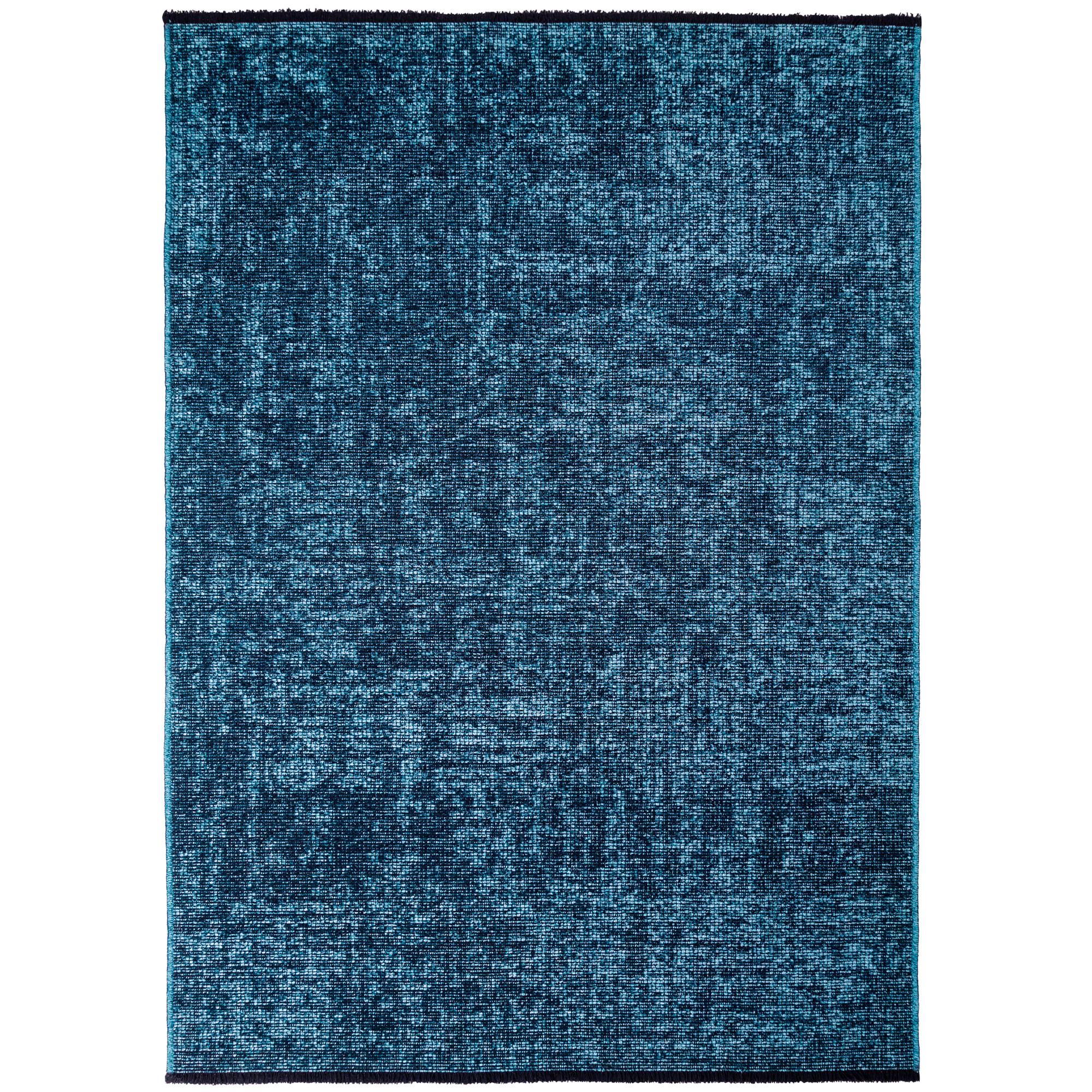 SPACE Unicolor blåt rektangulært kortluvet tæppe - 120 x 170 cm
