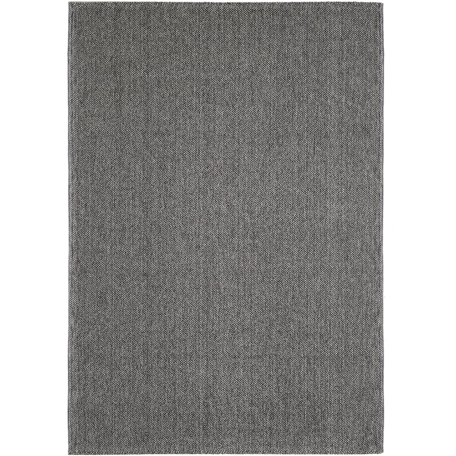 LOOM Unicolor grå rundt kortluvet tæppe - 120 x 120 cm