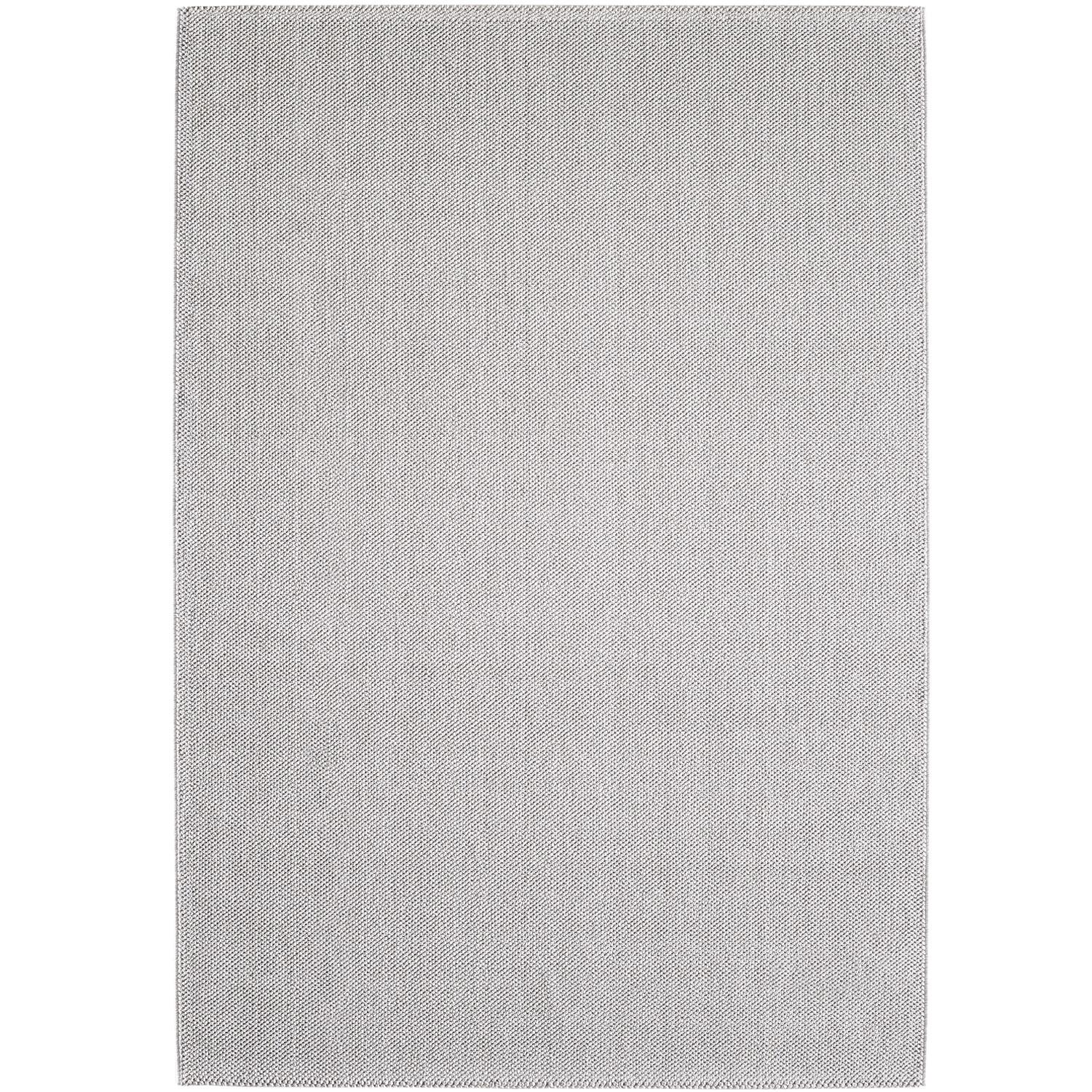 LOOM Unicolor sølv rundt kortluvet tæppe - 120 x 120 cm
