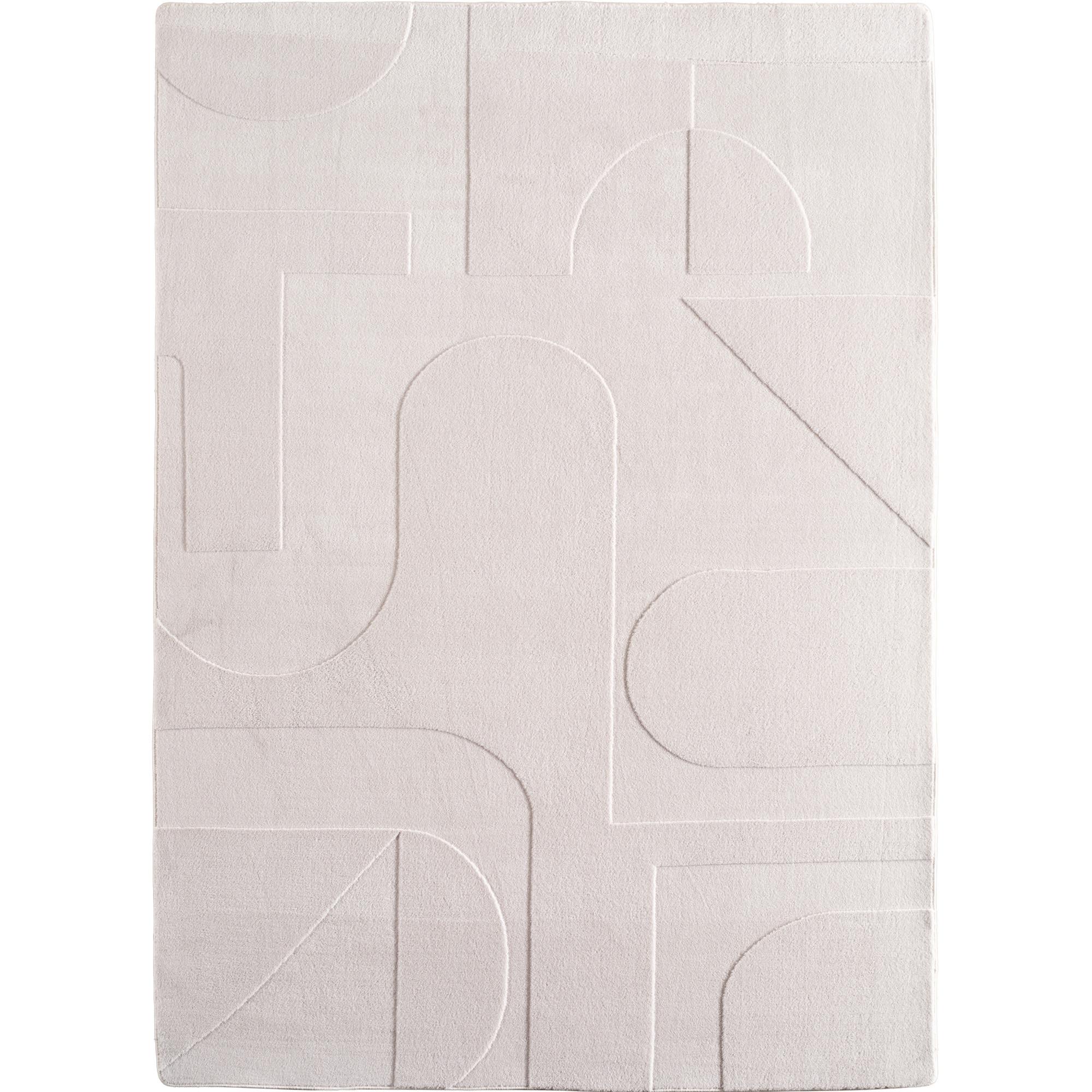 POMPEI skandinavisk kortluvet tæppe - creme, rektangulært - 120 x 170 cm