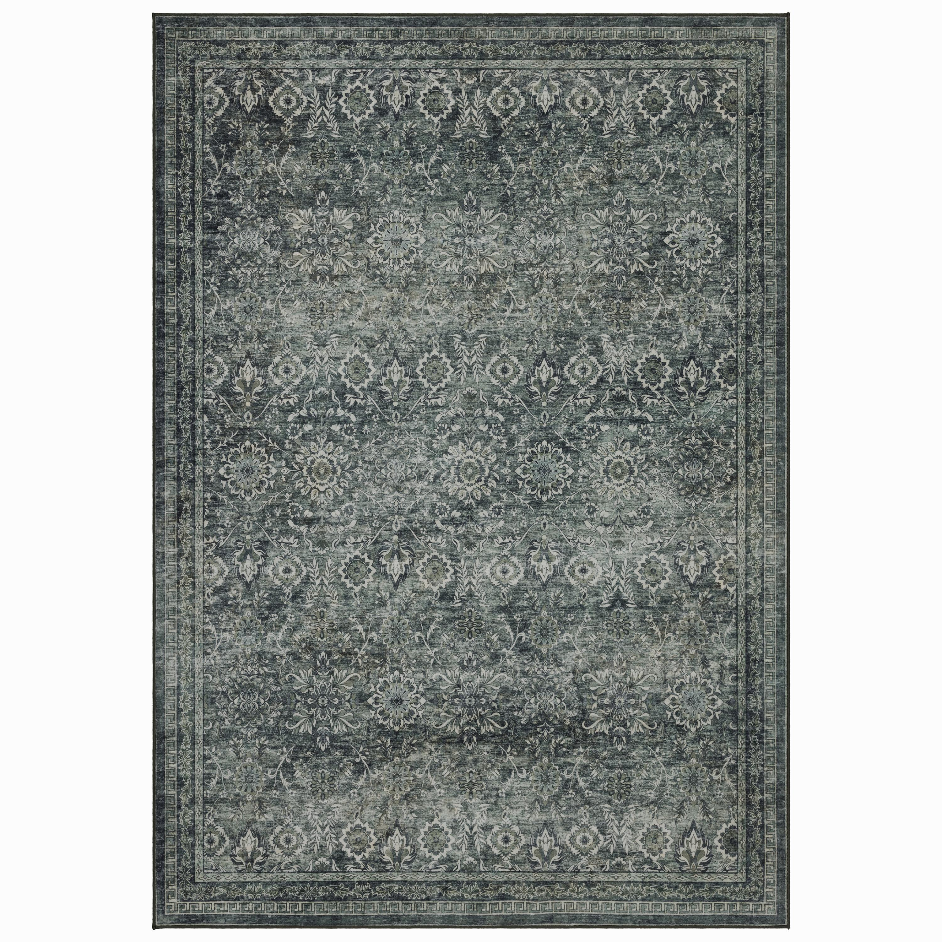 INKA Vintage-Oriental grøn rektangulært kortluvet tæppe - 120 x 170 cm