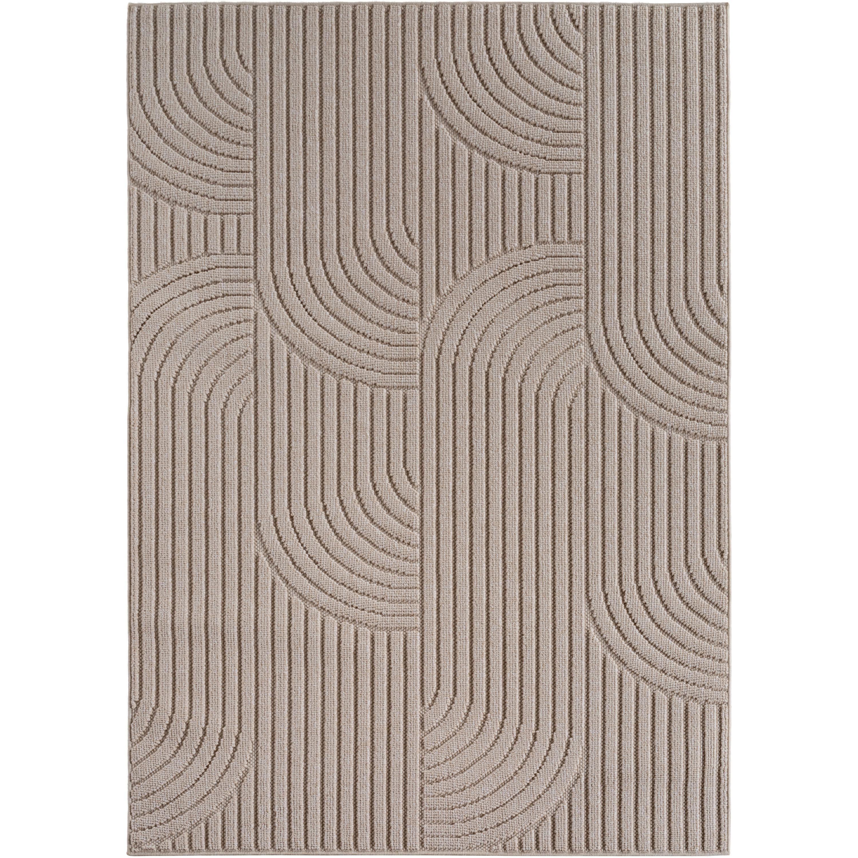 HELIX Unicolor beige løber kortluvet tæppe - 60 x 110 cm
