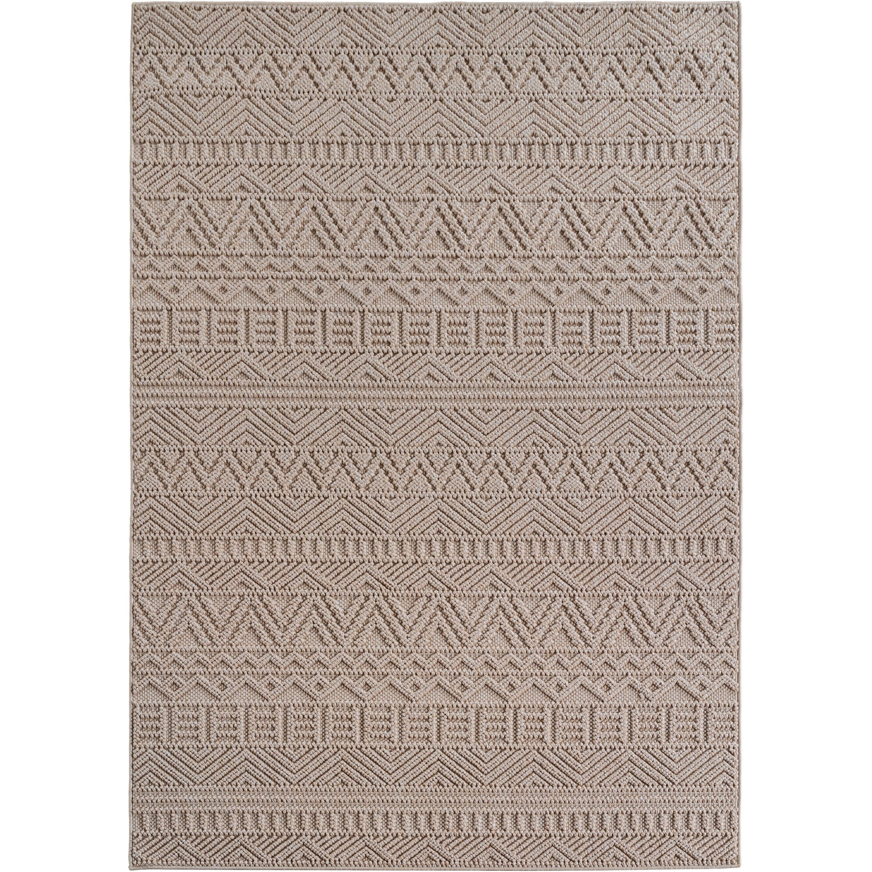 HELIX Unicolor beige løber kortluvet tæppe - 60 x 110 cm