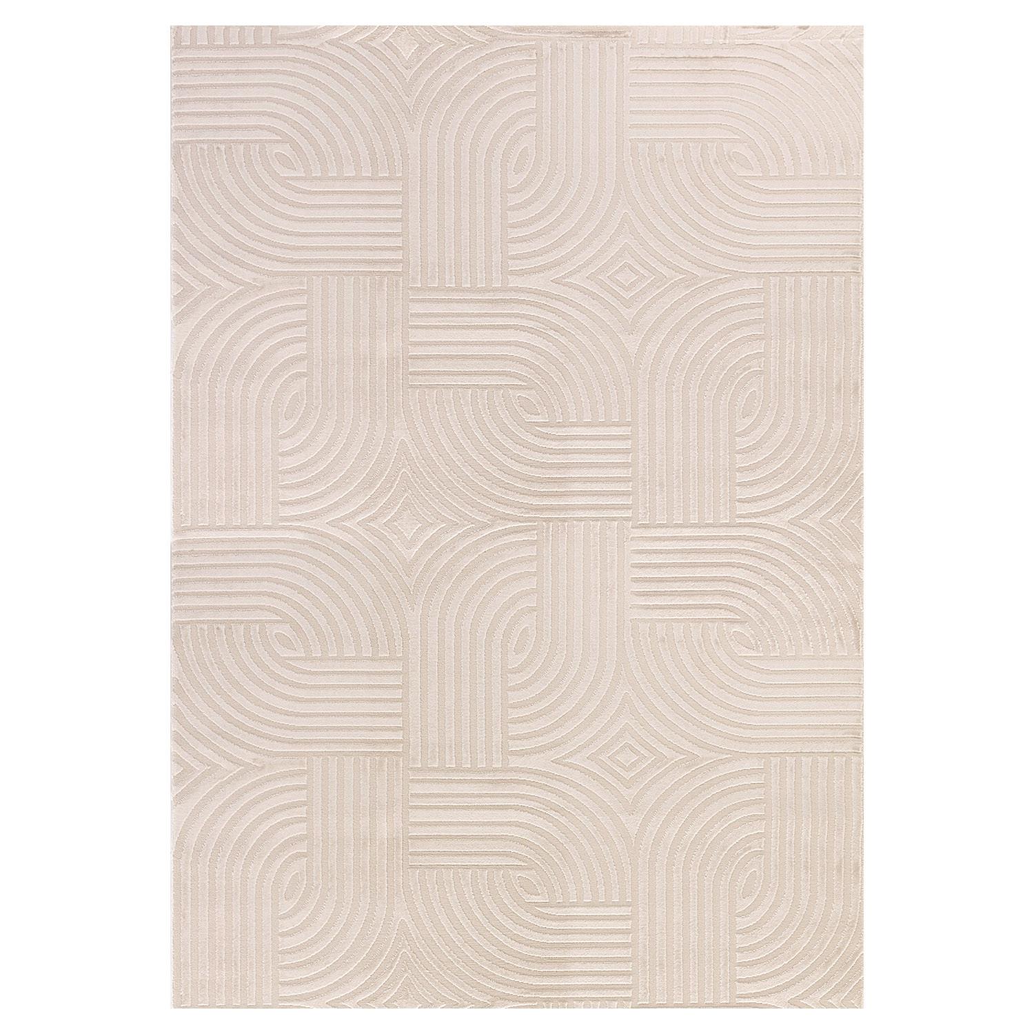 SAHARA beige kortluvet gulvtæppe med 3D-design rektangel - 160 x 230 cm